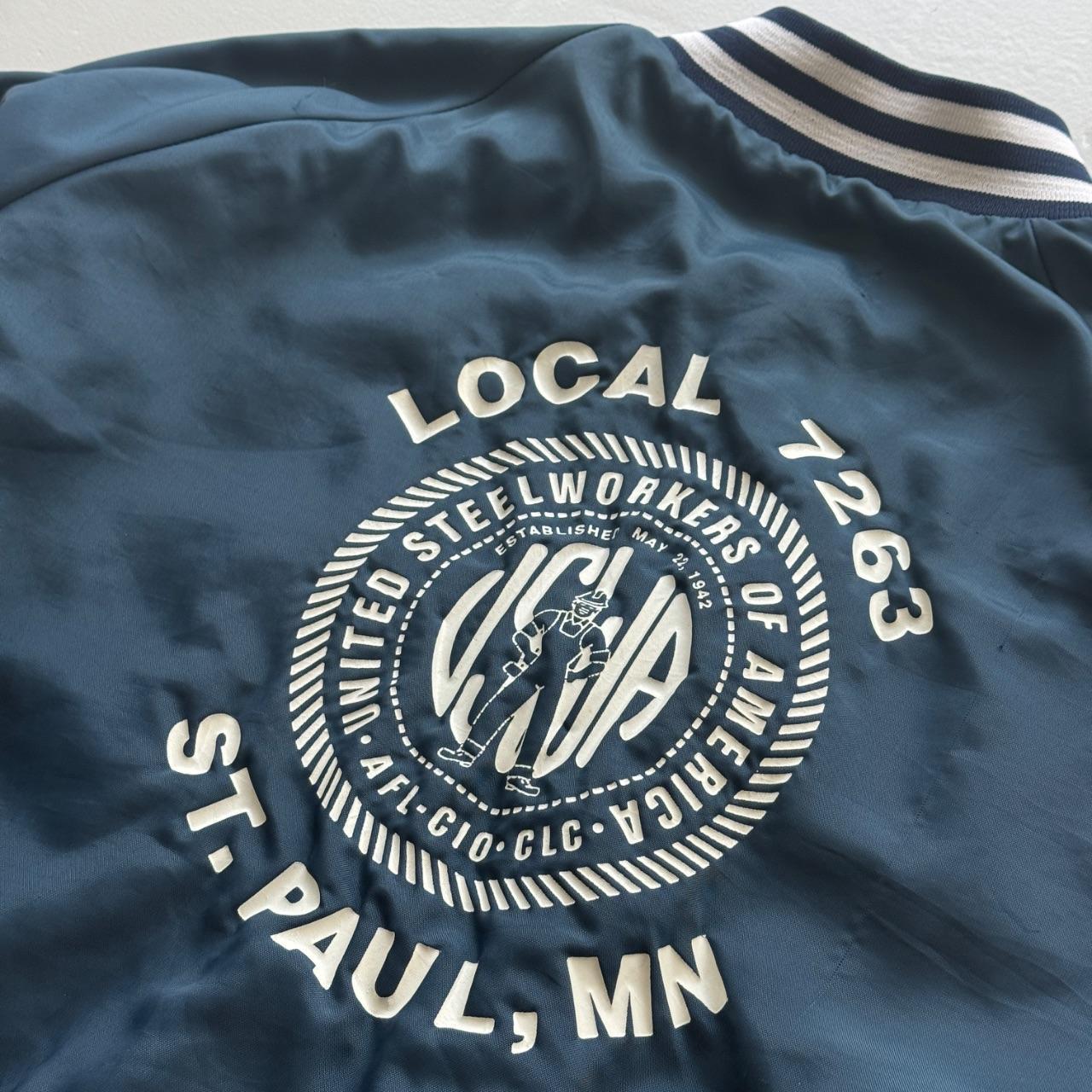 Navy Blue Local 7263 80s Varsity Windbreaker Coach Jacket - XL