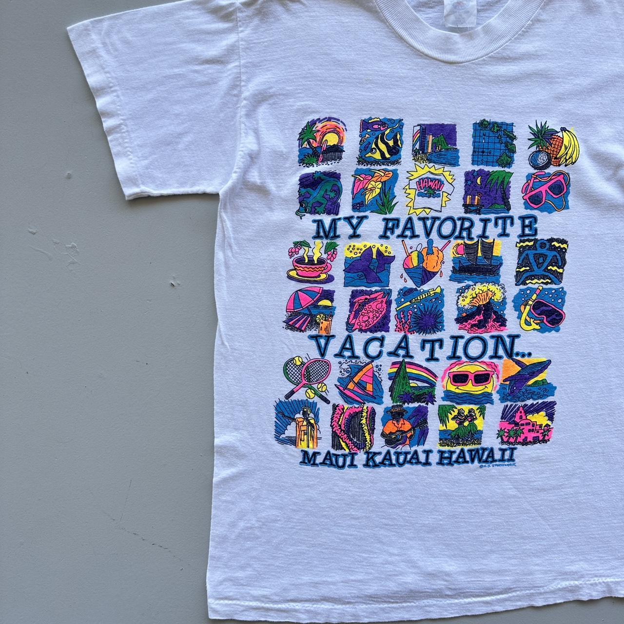 White Hawaii Tourist 90s Vintage T-shirt - Small
