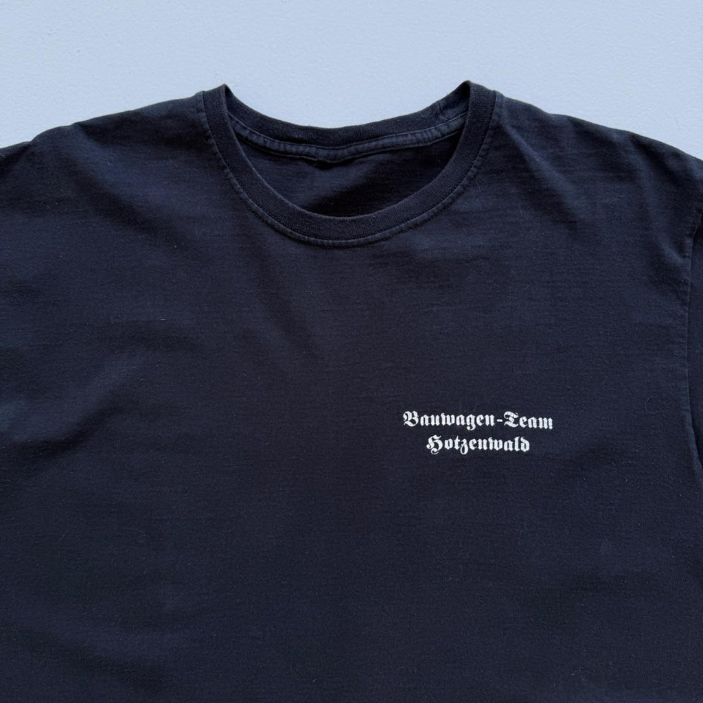 Black German Tourist 00s Vintage Graphic T-Shirt - Large