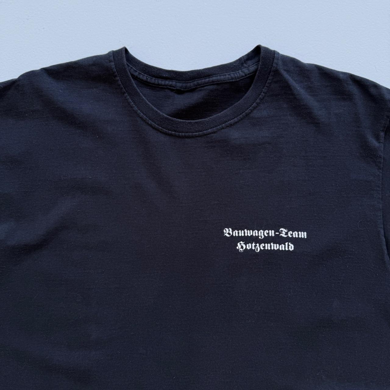 Black German Tourist 00s Vintage Graphic T-Shirt - Large