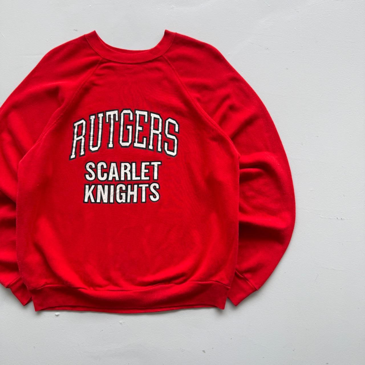 Red Rutgers College 90’s Vintage Graphic Sweatshirt - Small