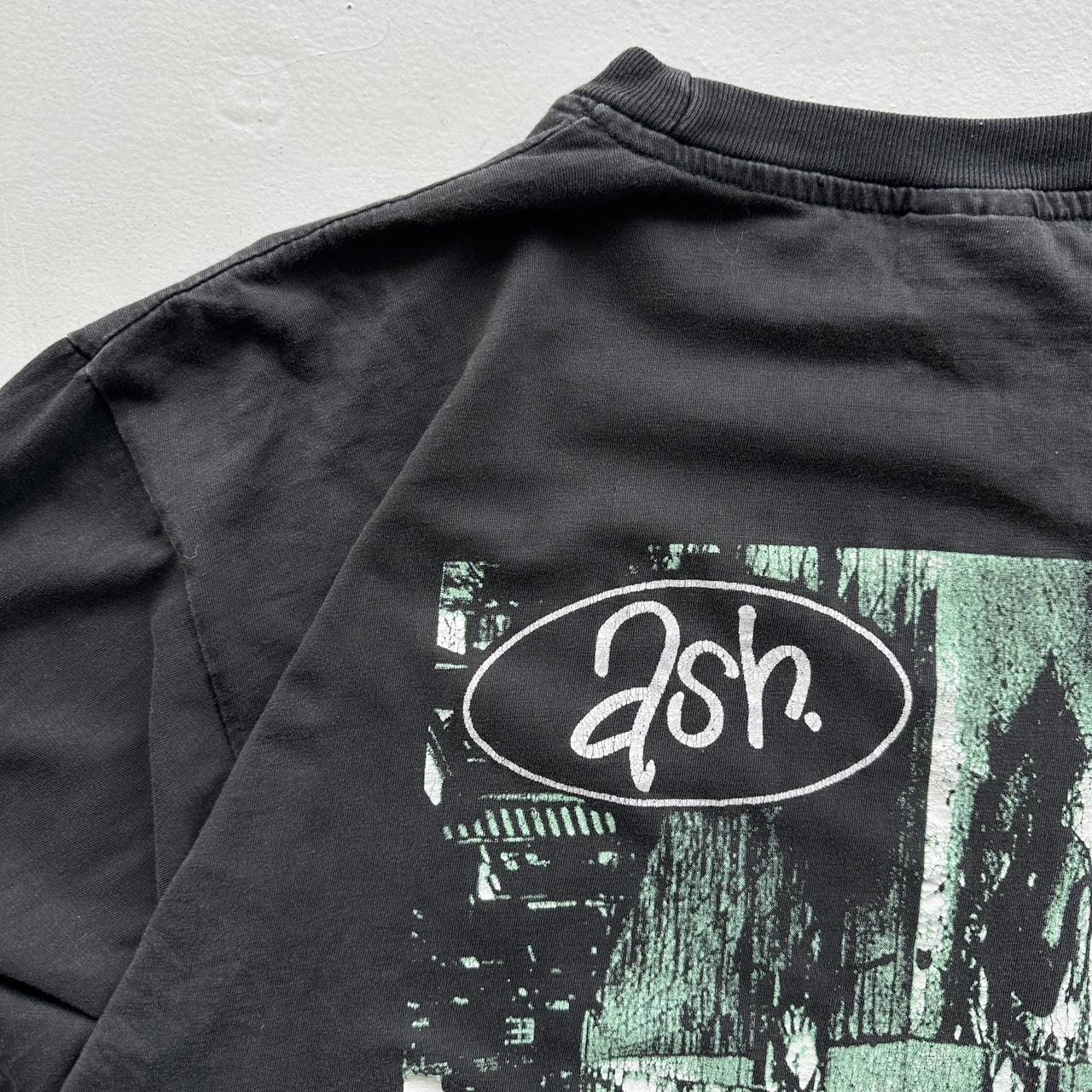 ASH Faded Black 1977 Long Sleeve Brit Pop 90s Vintage T-shirt - Large