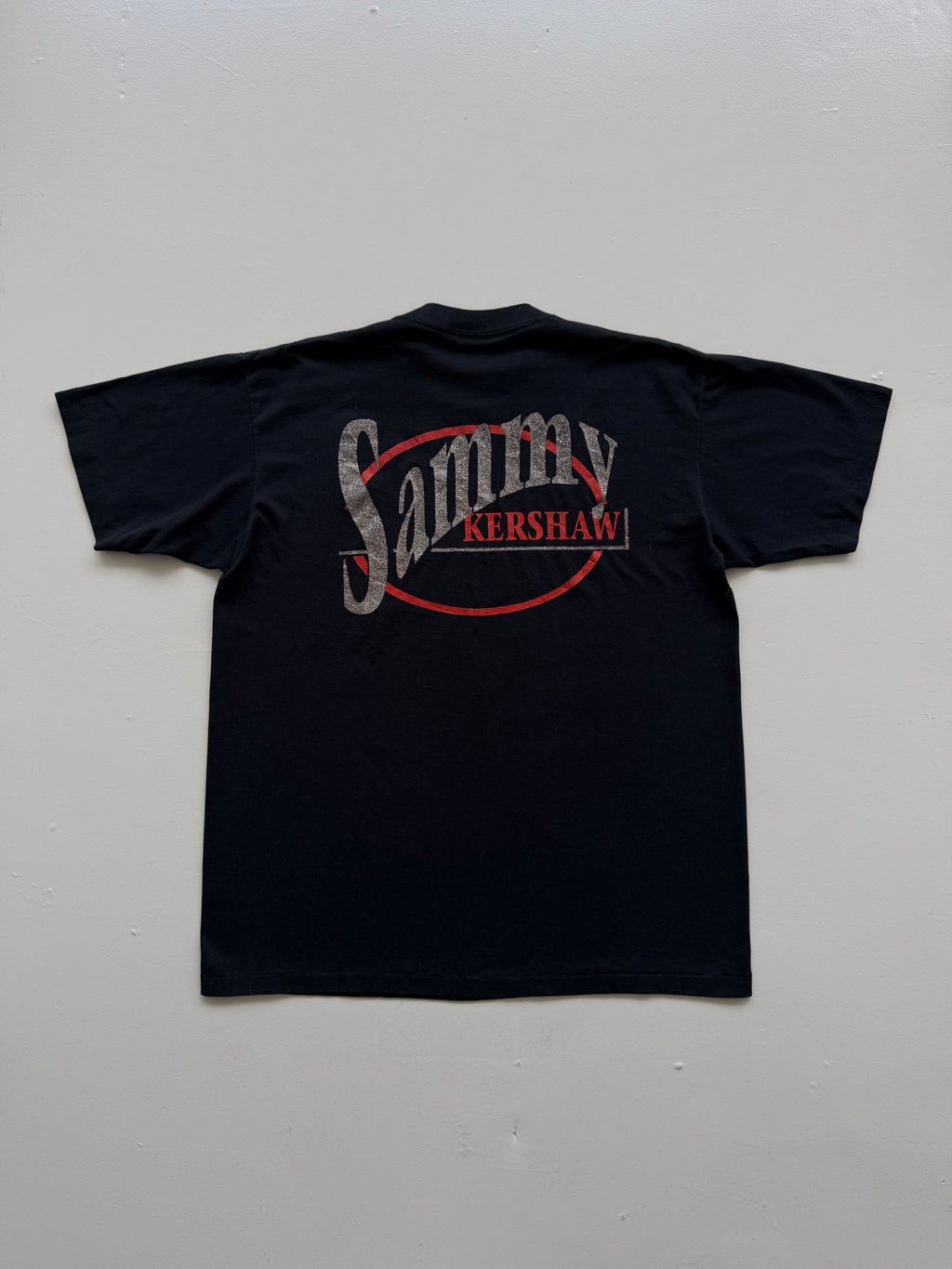 Black Sammy Kershaw 90's Vintage Single Stitch Graphic Band T-Shirt - XL