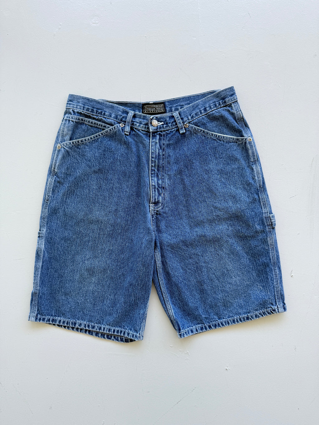 Mid Blue Sonoma 00's Vintage Baggy Carpenter Denim Shorts - W32 x L9