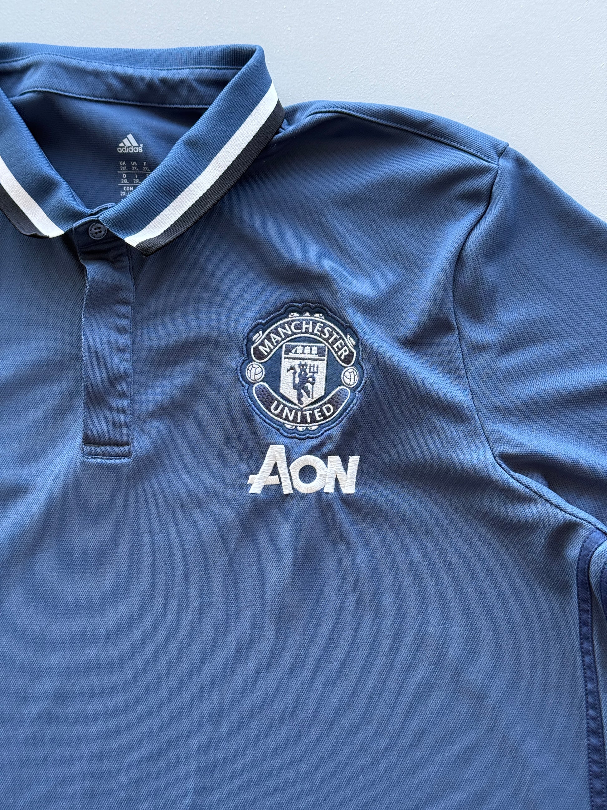 Adidas Manchester United AON Climalite Vintage Polo Shirt - XL