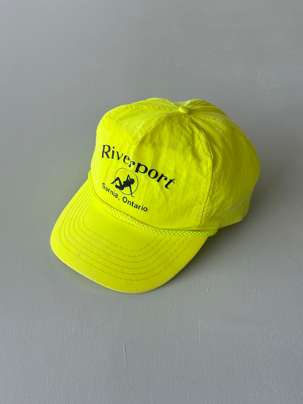 Neon Yellow Riverport 90's Vintage SnapBack Trucker Cap