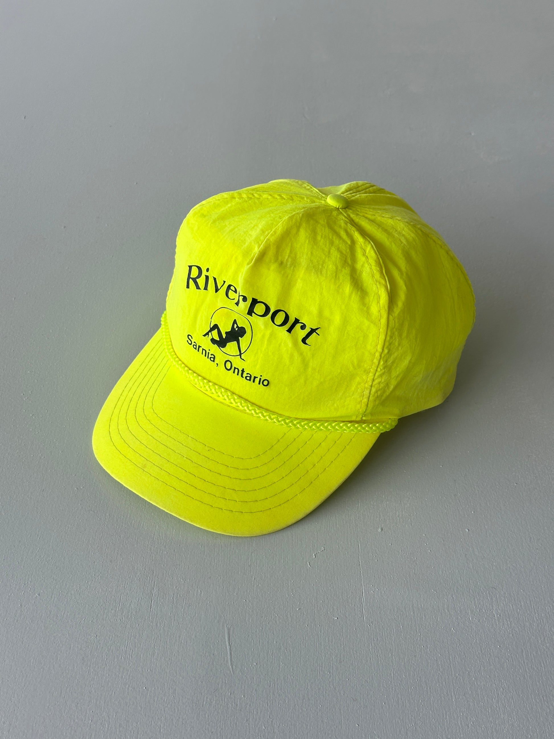 Neon Yellow Riverport 90's Vintage SnapBack Trucker Cap