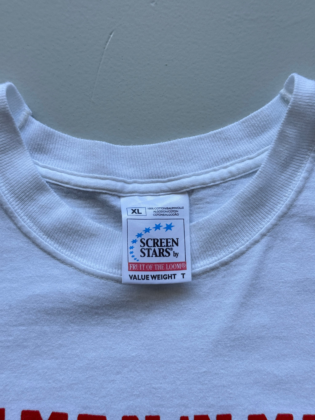 White Dutch Union FNV CNV HZC Car Cartoon 90's Vintage Graphic T-Shirt - XL