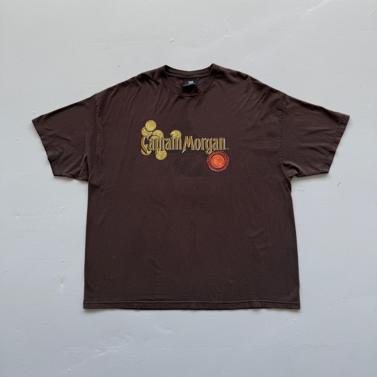 Brown Captain Morgan's Rum 90s Vintage Graphic T-Shirt - 3XL