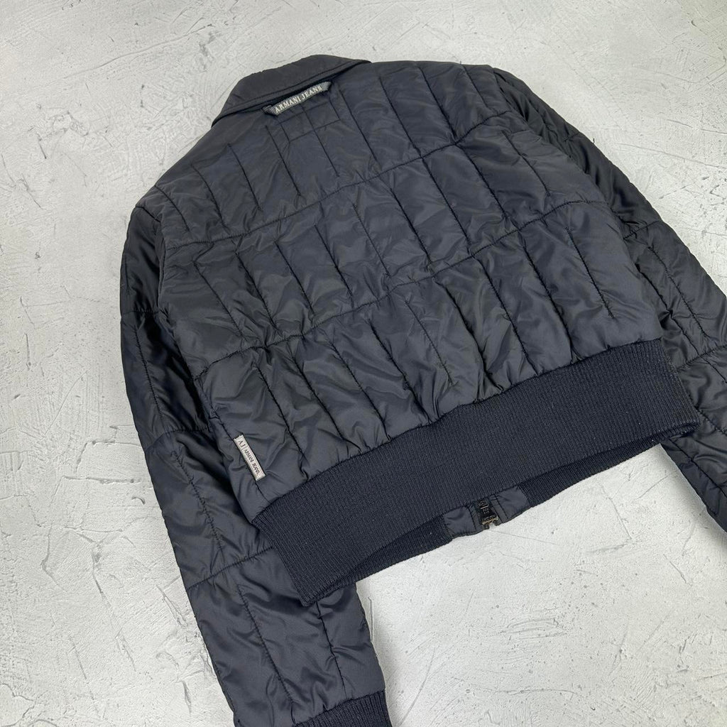 Armani Black Y2K Puffer Jacket - Medium