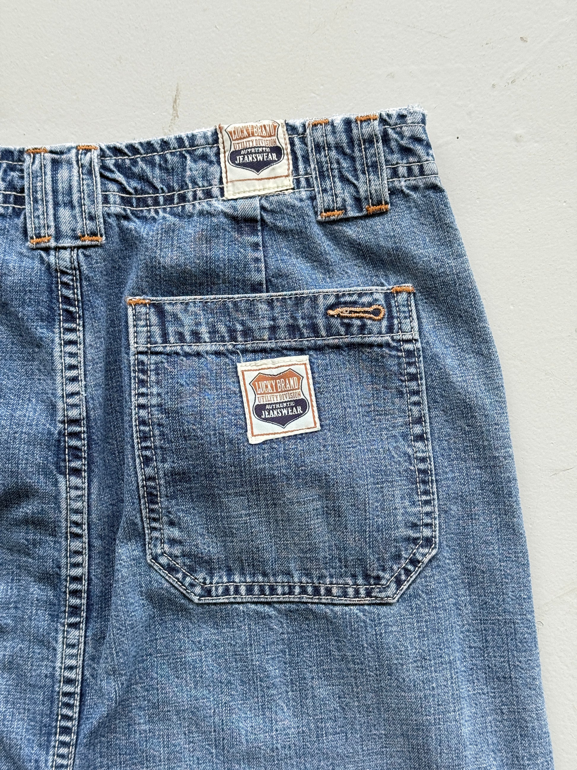 Blue Lucky Brand 00's Vintage Y2K Denim Maxi Skirt - Size 6-8