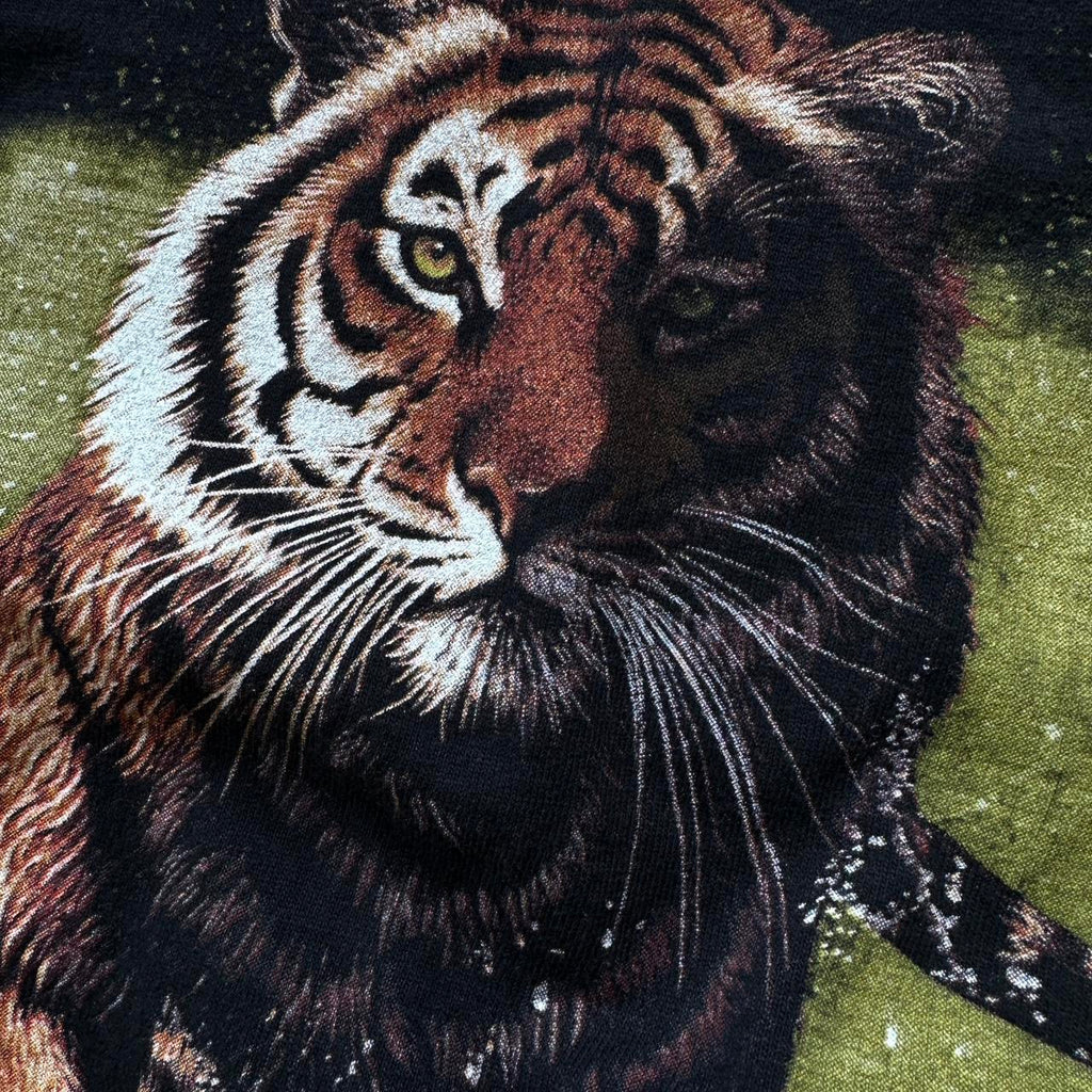 Black Tiger 90s Vintage Animal Wildlife T-shirt - XL