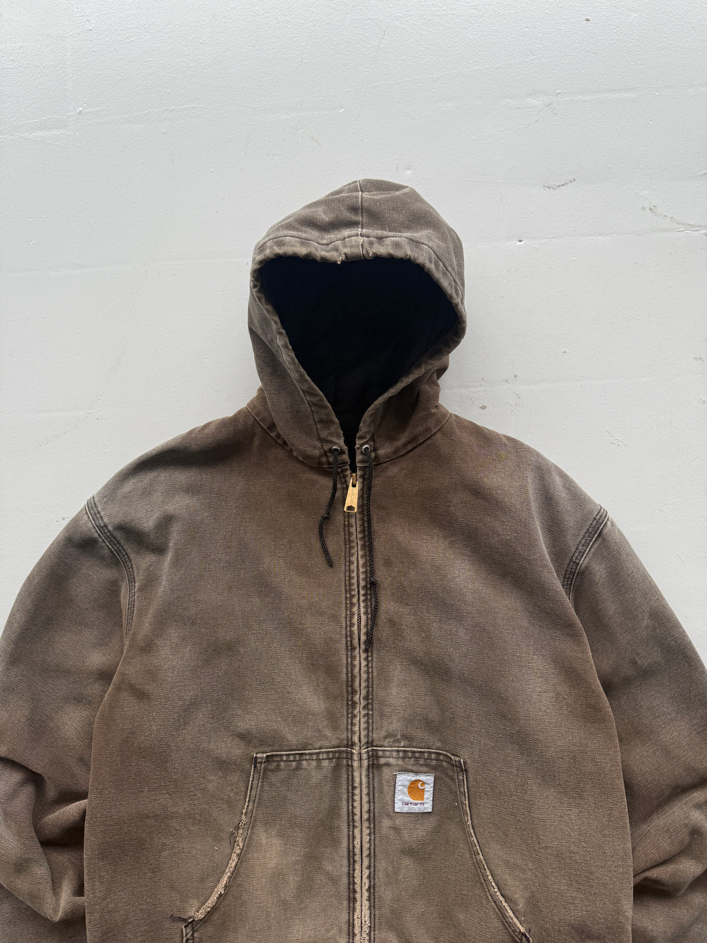 Faded Brown Carhartt 90's Vintage Cavas Active Jacket - Large