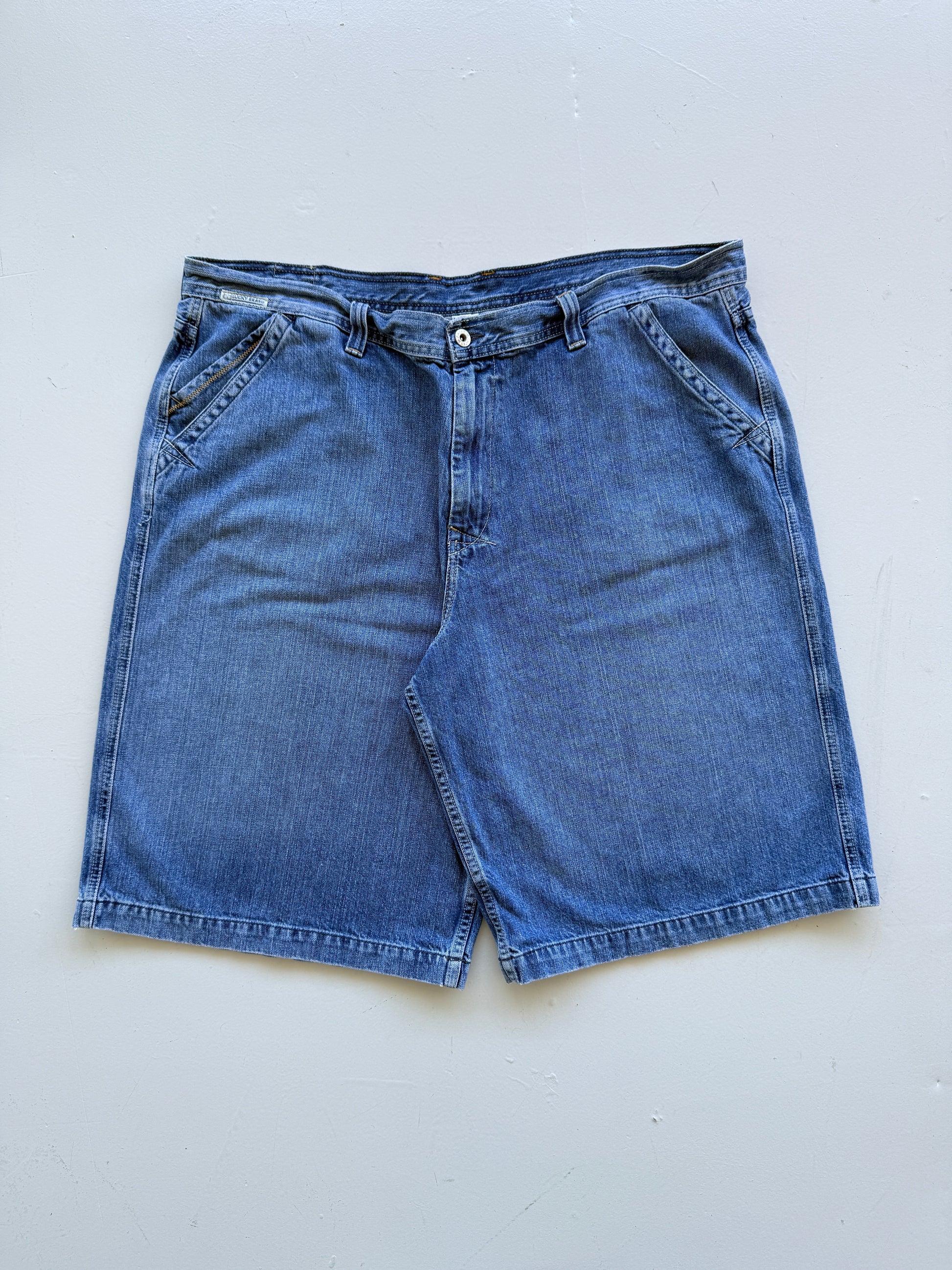 Mid Blue Lucky Brand 00's Vintage Y2K Baggy Hip Hop Denim Shorts - W40 x L11