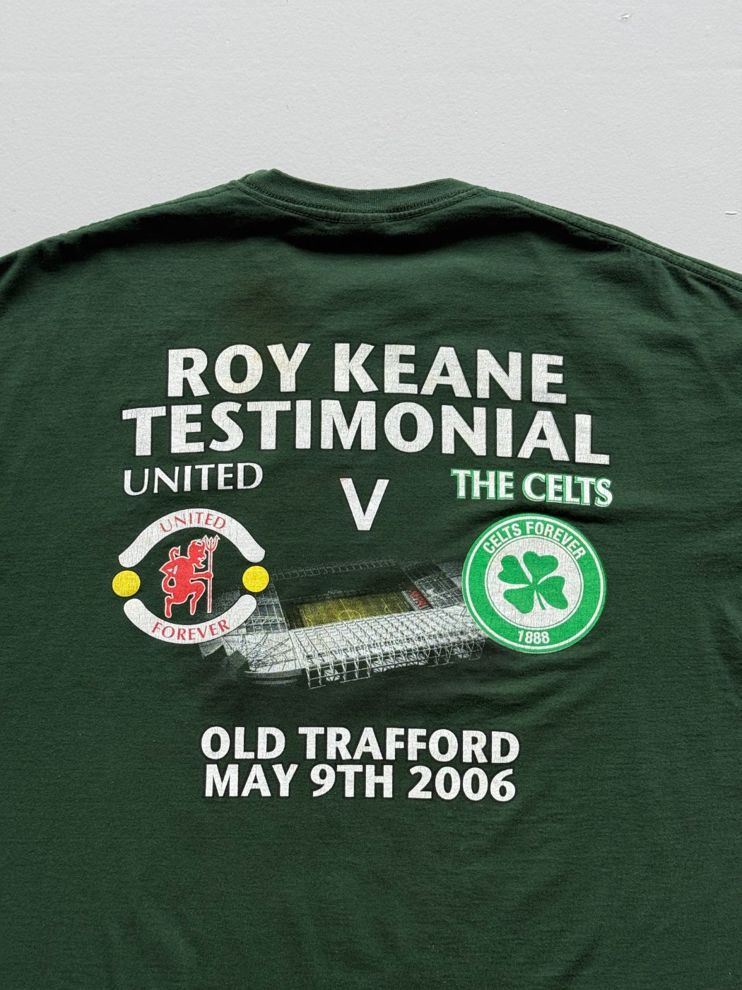 Roy Keane Testimonial Manchester United v Celtic Old Trafford 2006 Vintage T-Shi