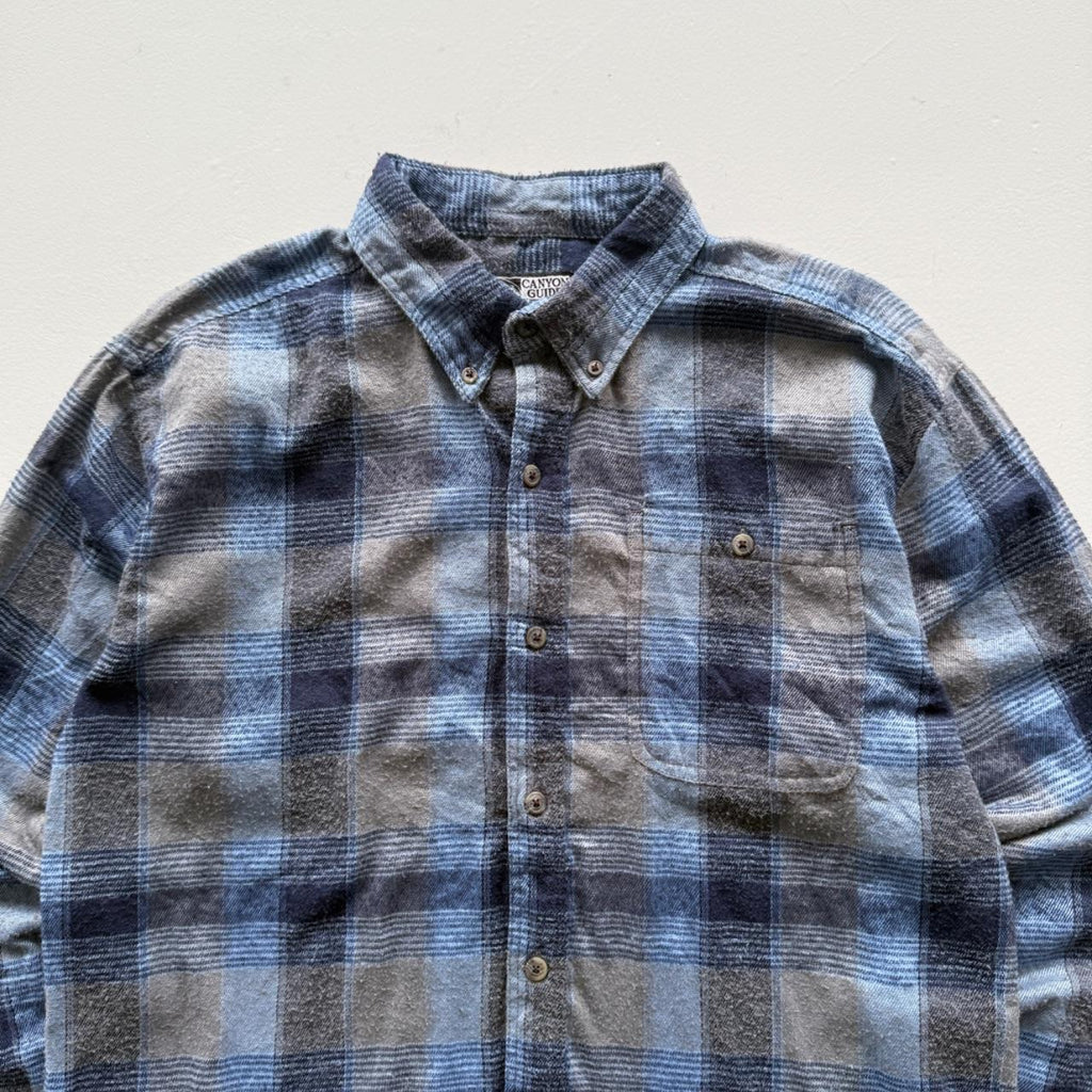 Blue Canyon Guide 80’s Vintage Flannel Long Sleeve Shirt - Large