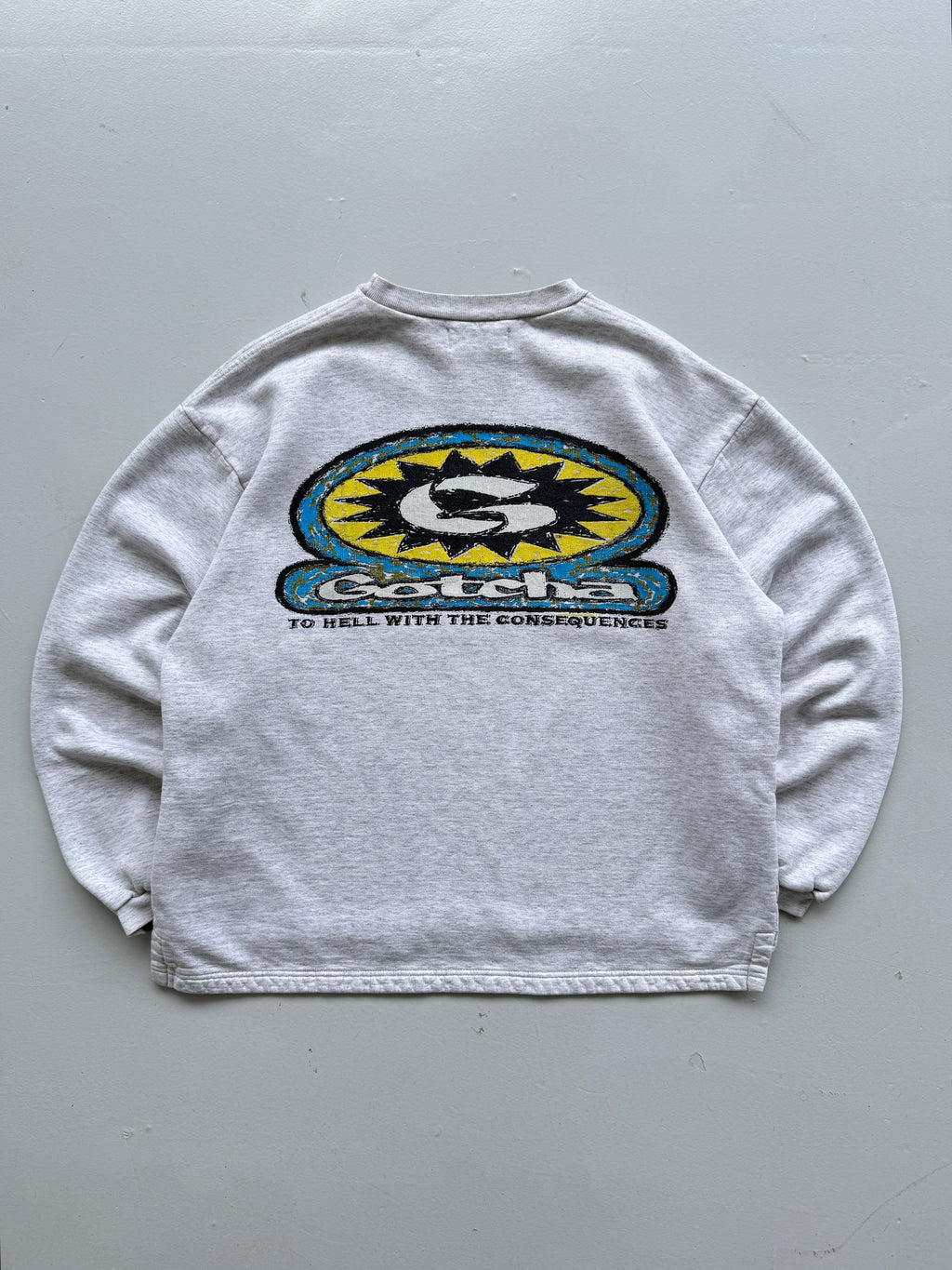 Gotcha Surf 'To Hell With The Consequences' 90's Vintage Sweatshirt - Medium
