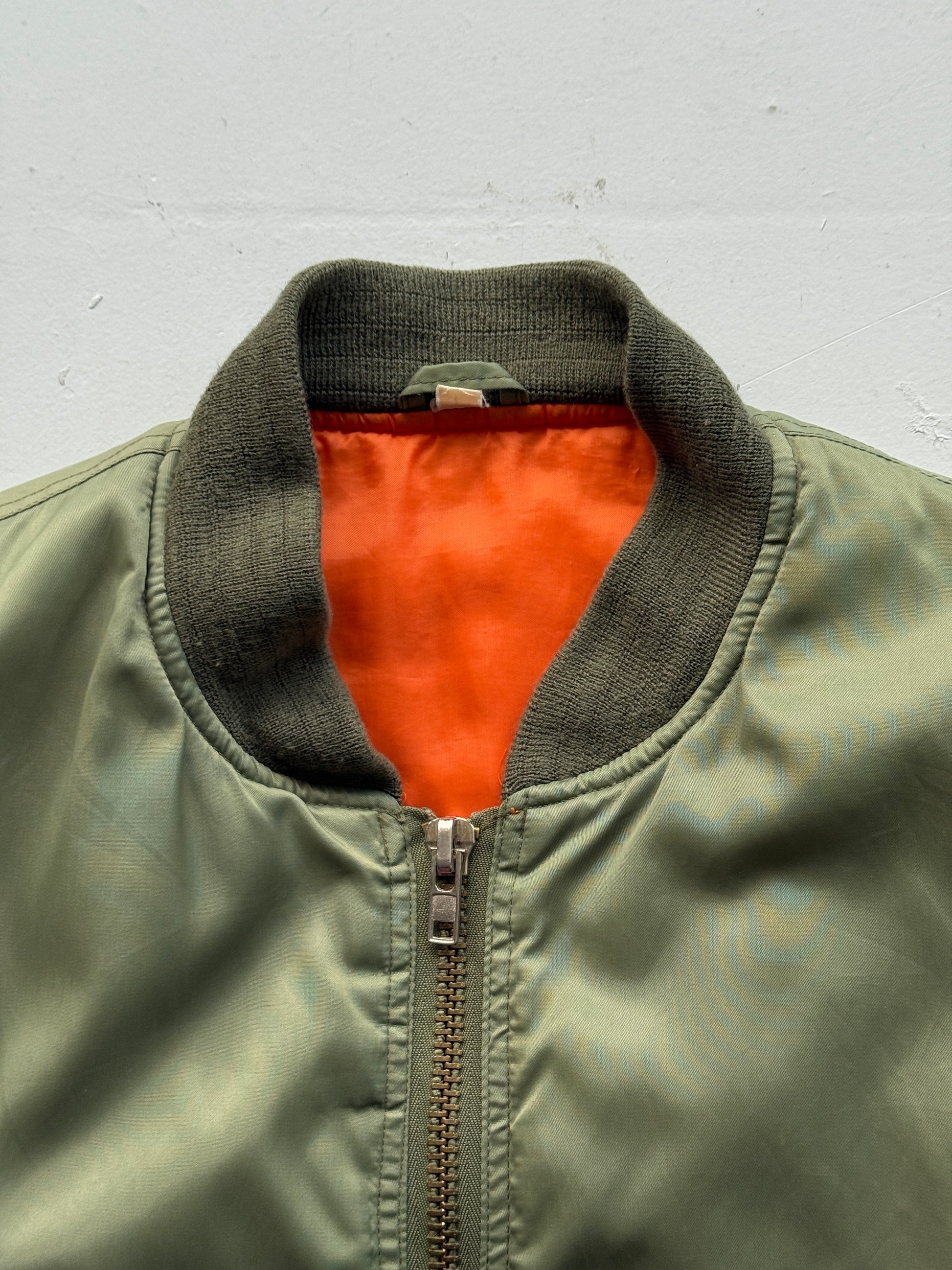 Khaki Green 90’s Vintage Bomber Jacket - Large