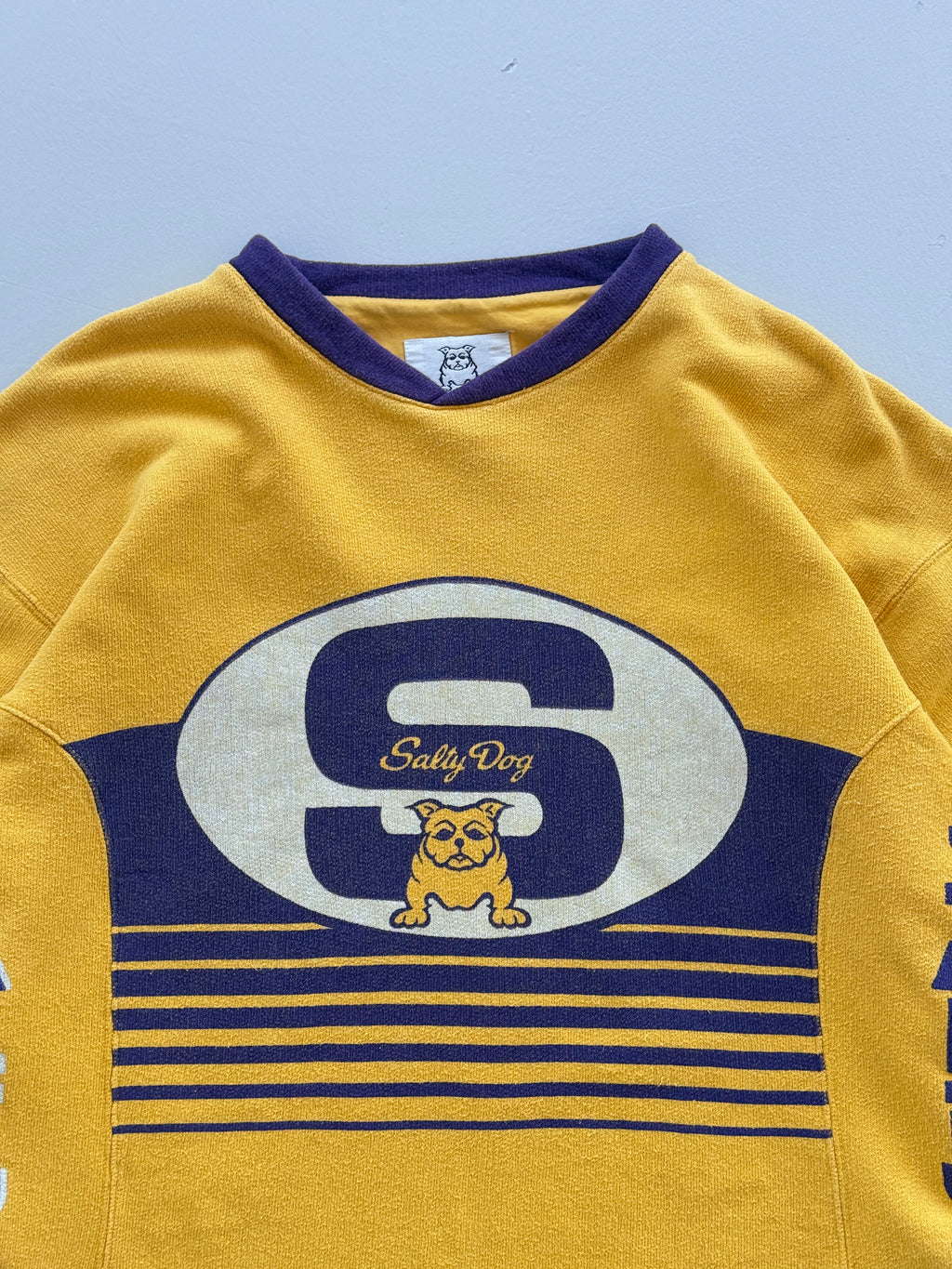 Yellow Salty Dog 90's Vintage Hip Hop Sweatshirt Jersey - XL