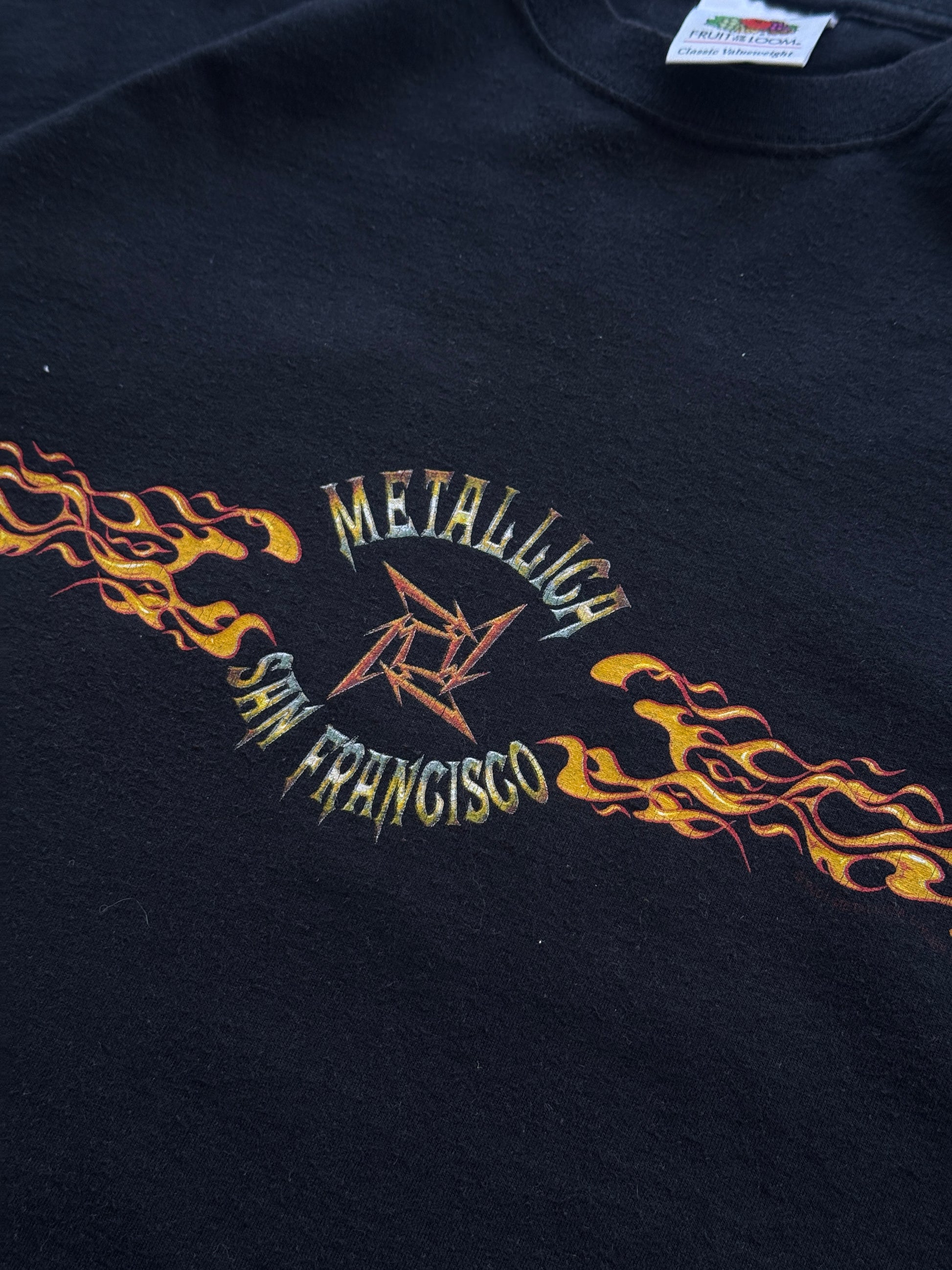 Black Metallica 00's Vintage Long Sleeve Graphic Band T-Shirt - Medium