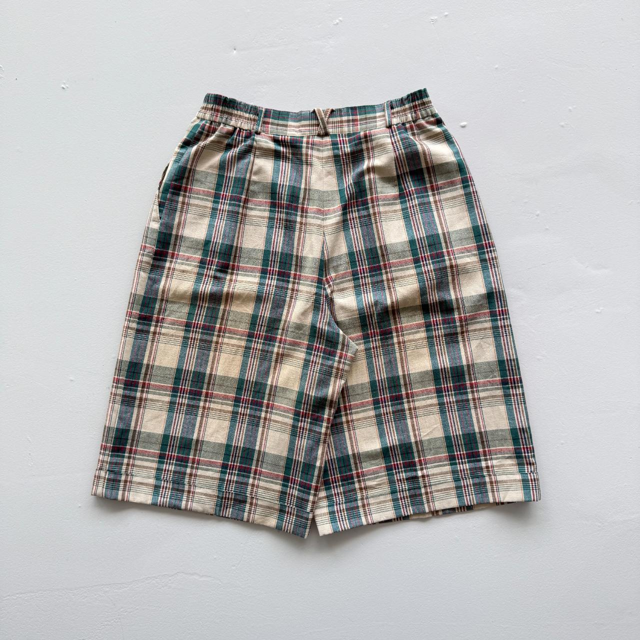 High-waisted Striped Cotton Michelle Boyard 80’s Cargo Shorts - 28"