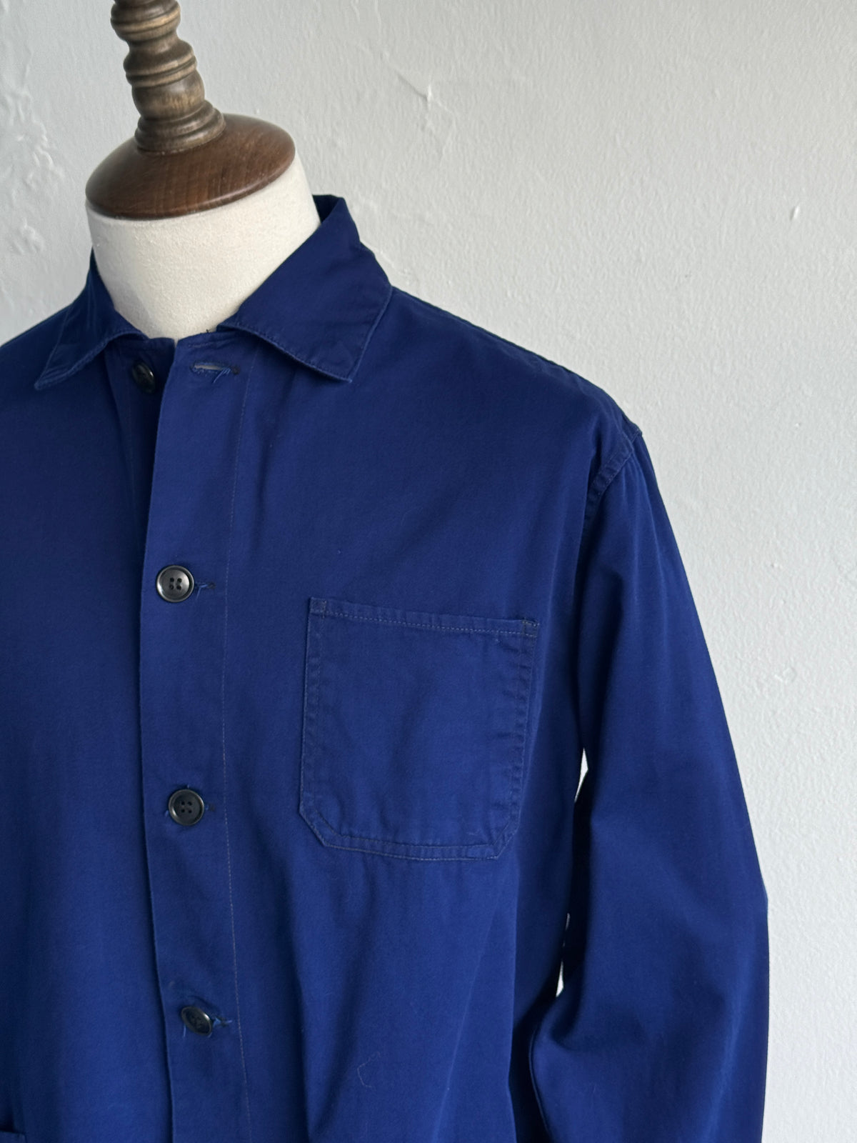 Blue French 1960's Vintage Workwear Chore Jacket CH493 - Medium