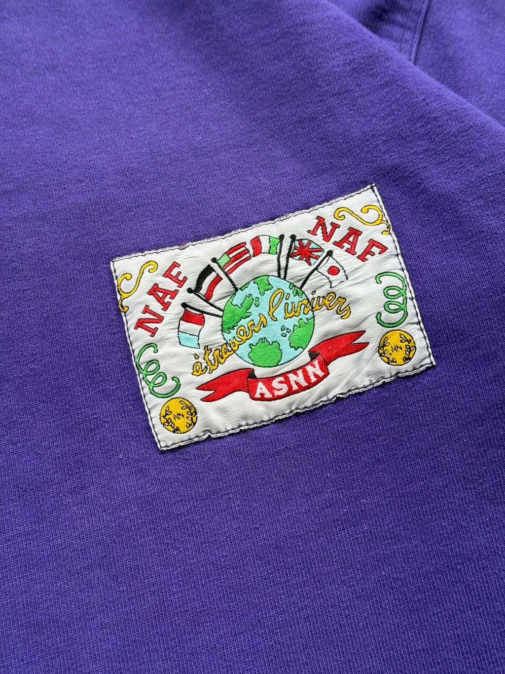 Naf Naf Purple Made in Paris 90's Vintage Sweatshirt - Medium