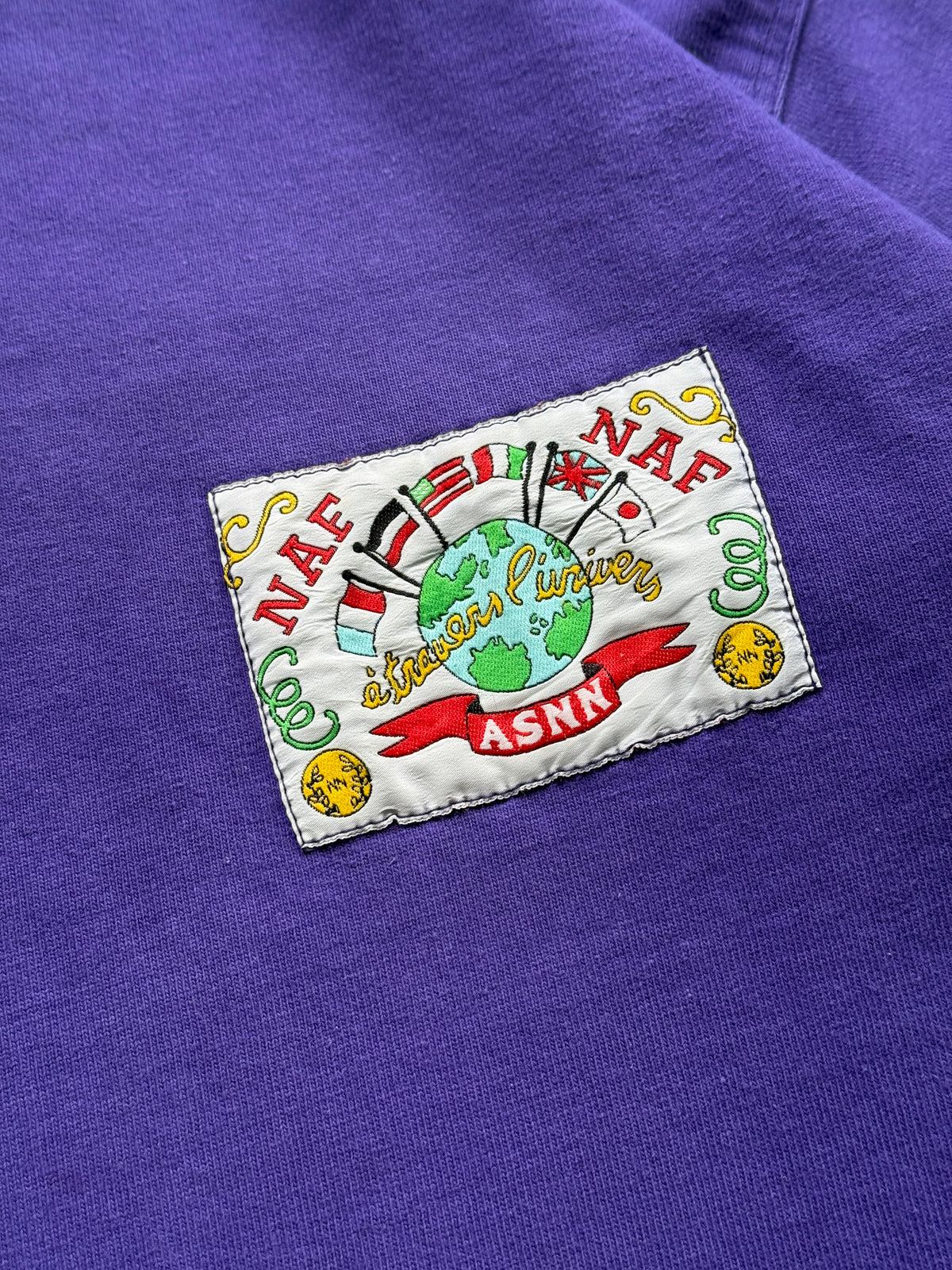 Naf Naf Purple Made in Paris 90's Vintage Sweatshirt - Medium