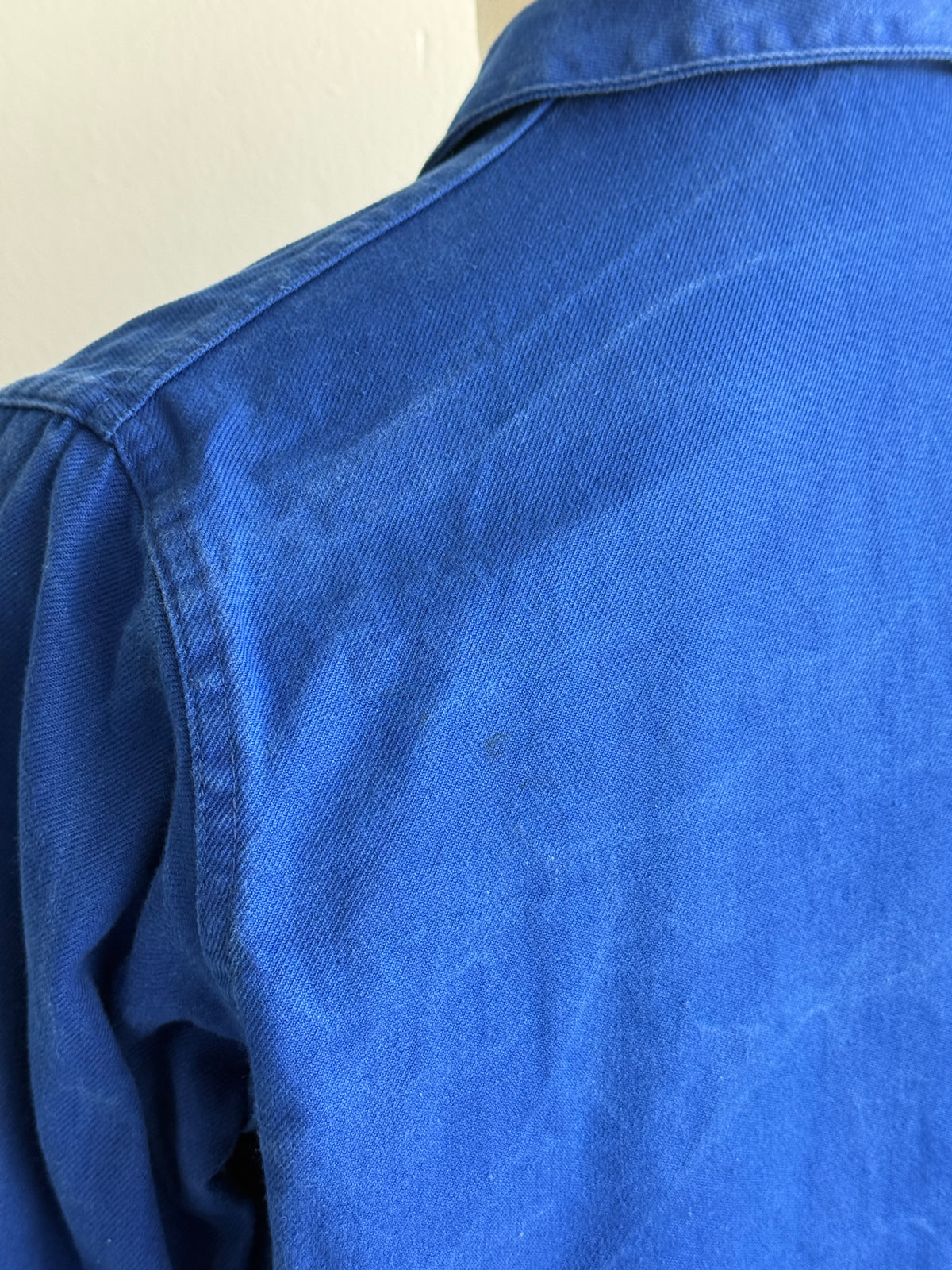 Blue French 90's Vintage Workwear Chore Jacket CH439 - Small