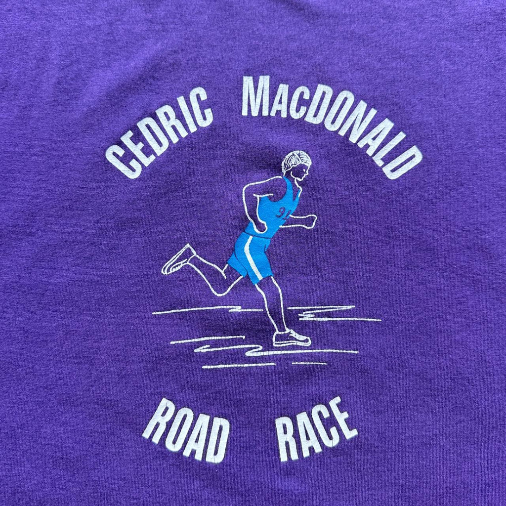 Purple Cedric Macdonald Running 90s Vintage T-shirt - Medium