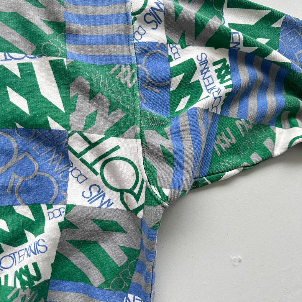 Blue Green Doro Tennis Vintage Graphic Sweatshirt - Men’s Boxy Small / Women’s 10/12