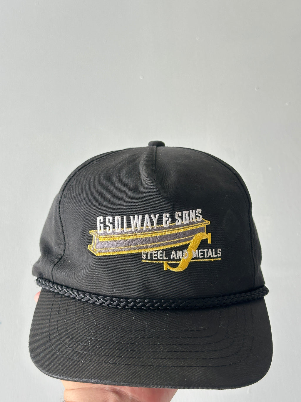 Black Steel and Metal 90's Vintage SnapBack Trucker Cap