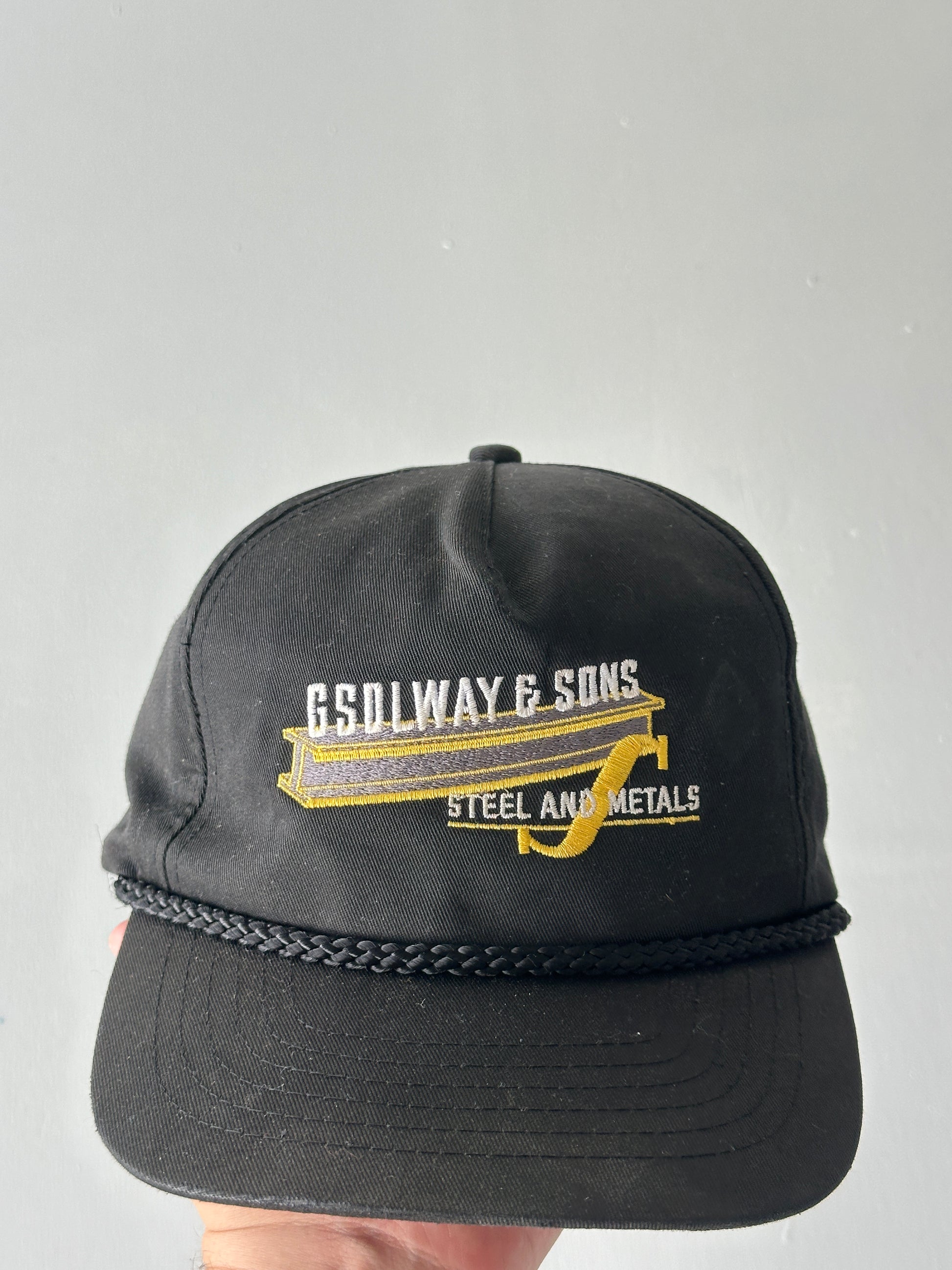 Black Steel and Metal 90's Vintage SnapBack Trucker Cap