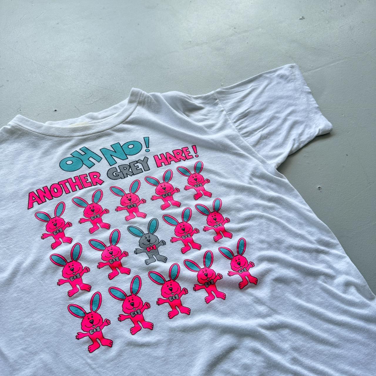 White Another Grey Hare Vintage 90's T-shirt - Boxy Medium