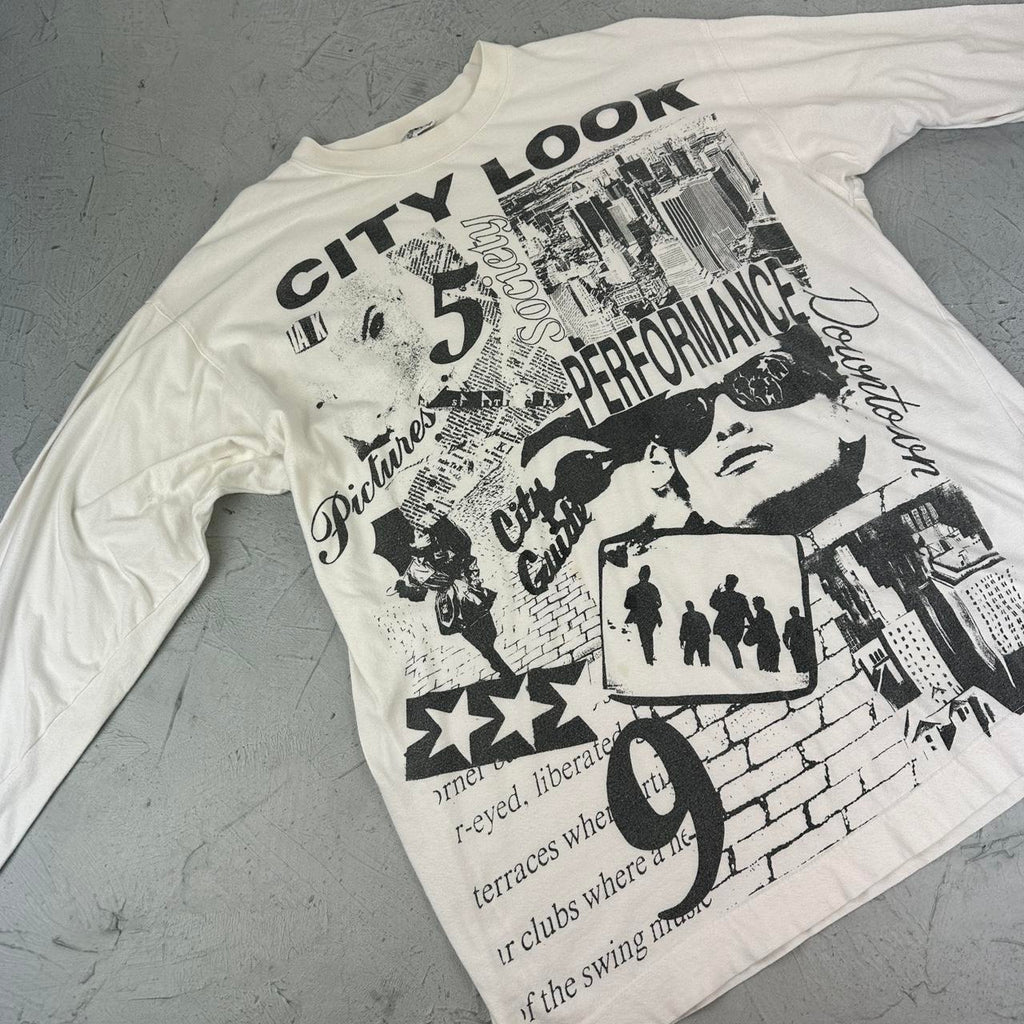 Passport City 90s White vintage T-shirt - XL