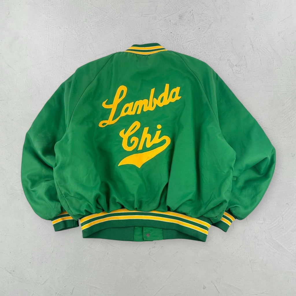 Lambda Chi 80s USA Green University Varsity Jacket - Large