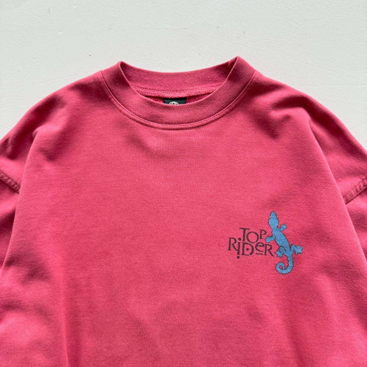 Pink Top Rider 80’s Vintage Tribal Graphic Surf Sweatshirt - Large