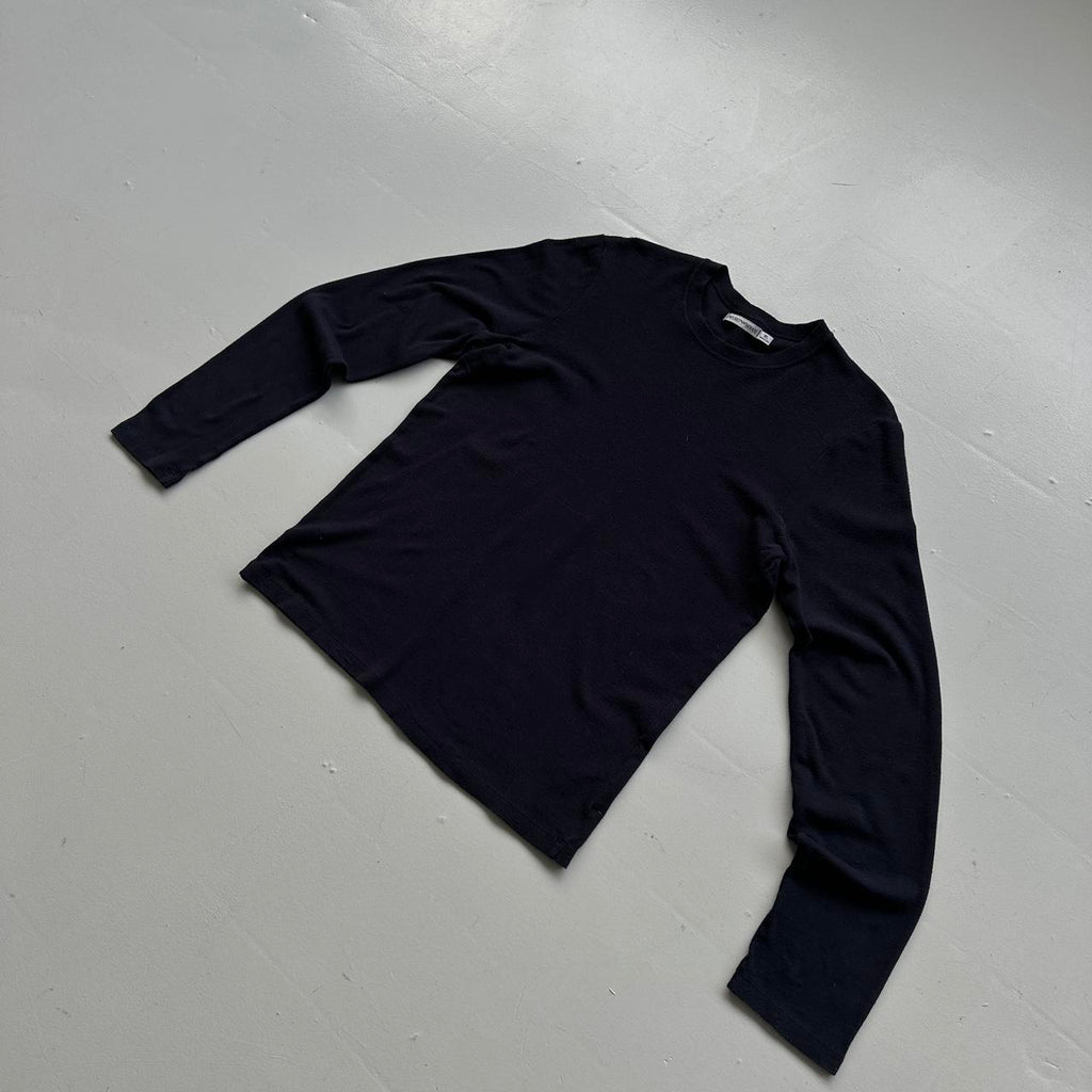 Navy Emporio Armani 90s Vintage Long Sleeves T-shirt - Large