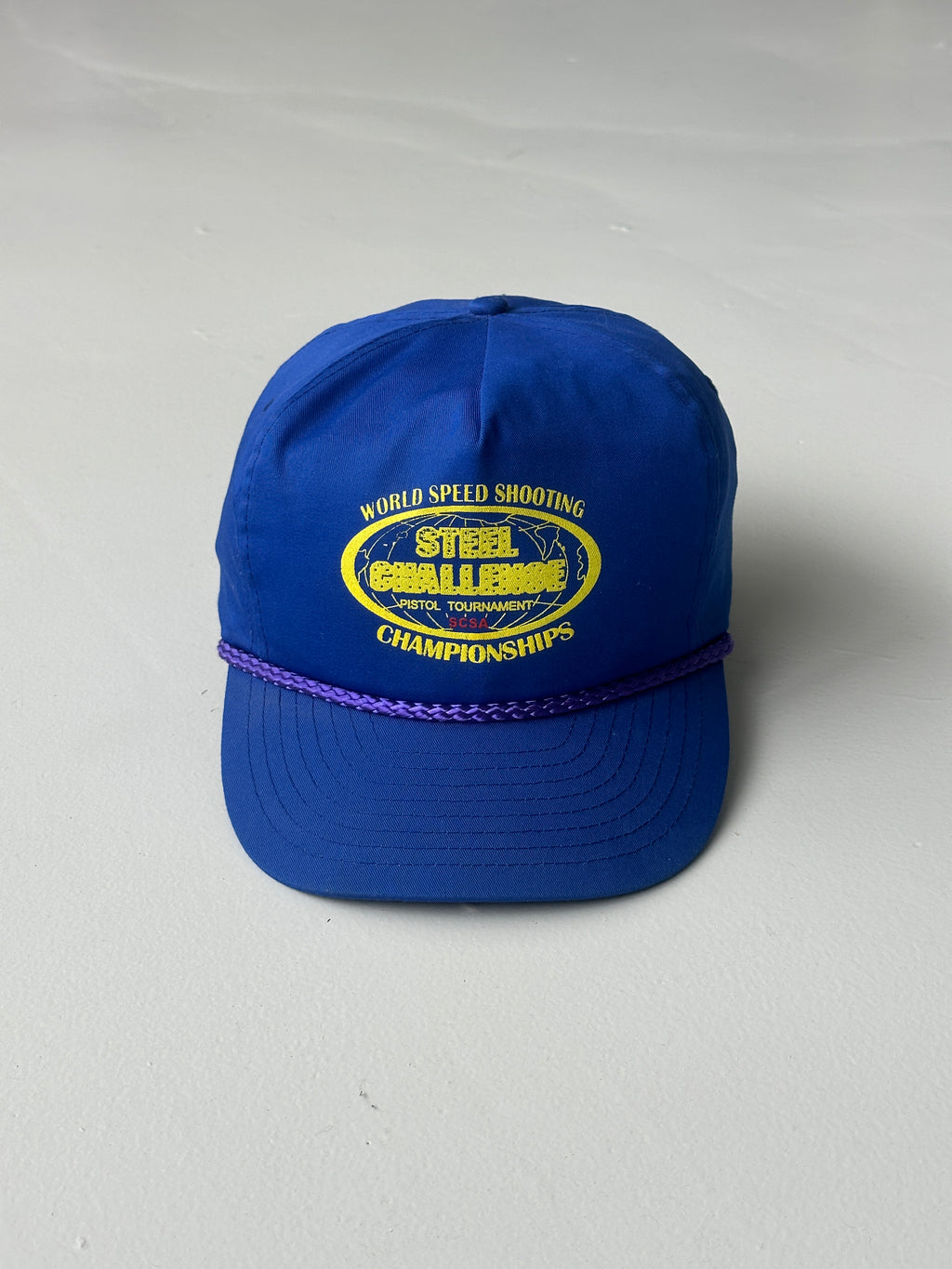 Blue Steel Challenge World Speed Shooting 90's Vintage SnapBack Trucker Cap