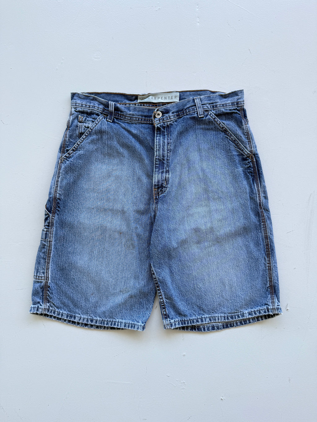 Blue Arizona 00's Vintage Y2K Baggy Carpenter Denim Shorts - W34 x L9