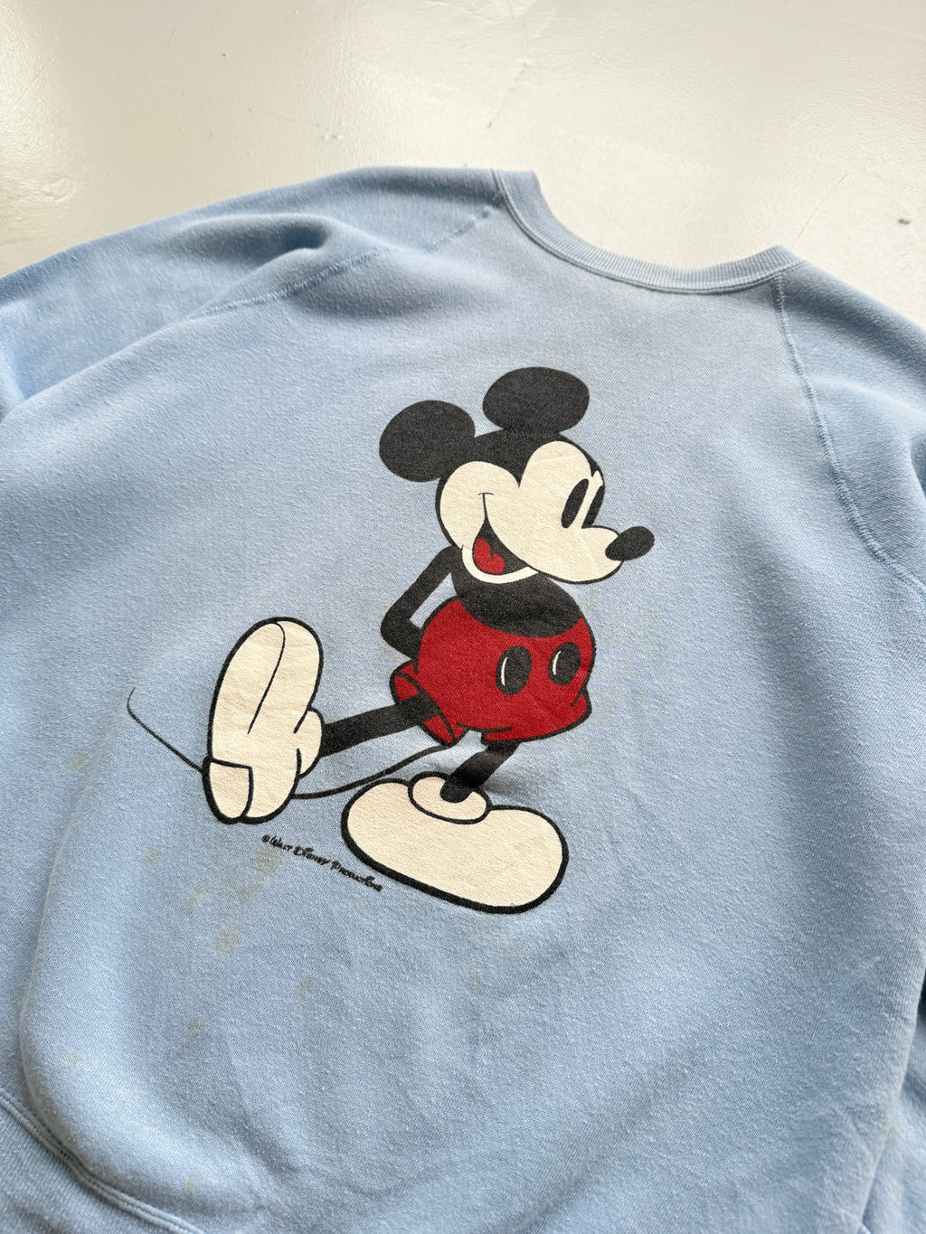 Blue Mickey Mouse 90's Vintage Disney Graphic Sweatshirt Jumper - Small