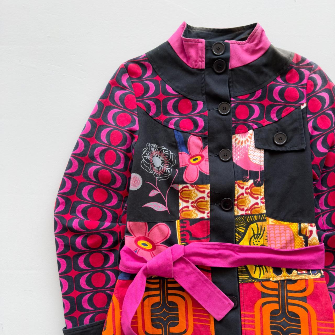 Black, Pink & Orange Savage Culture Vintage Jacket - Womens Size Small