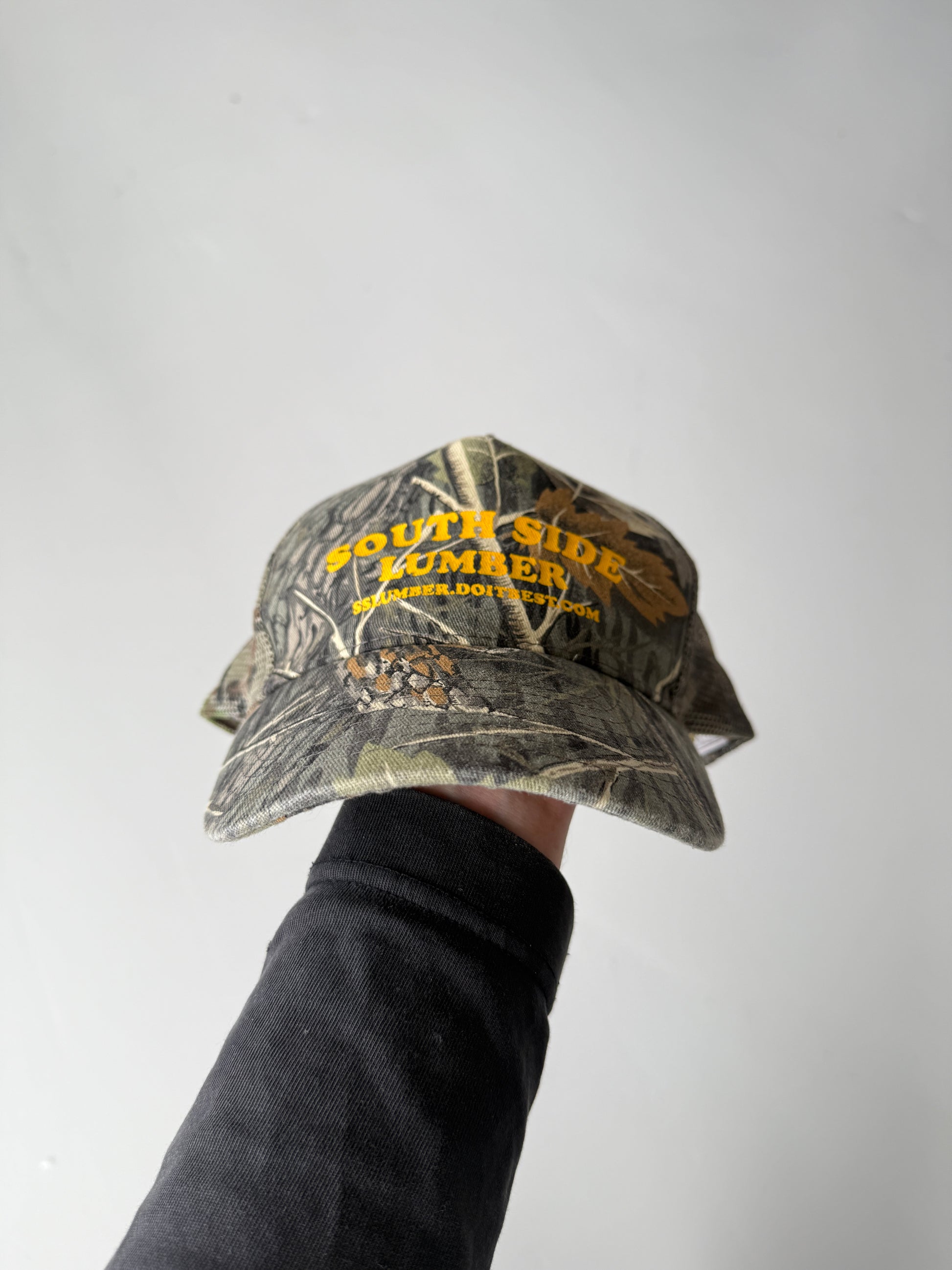 Green Camo South Side Lumber Vintage Cotton SnapBack Trucker Cap