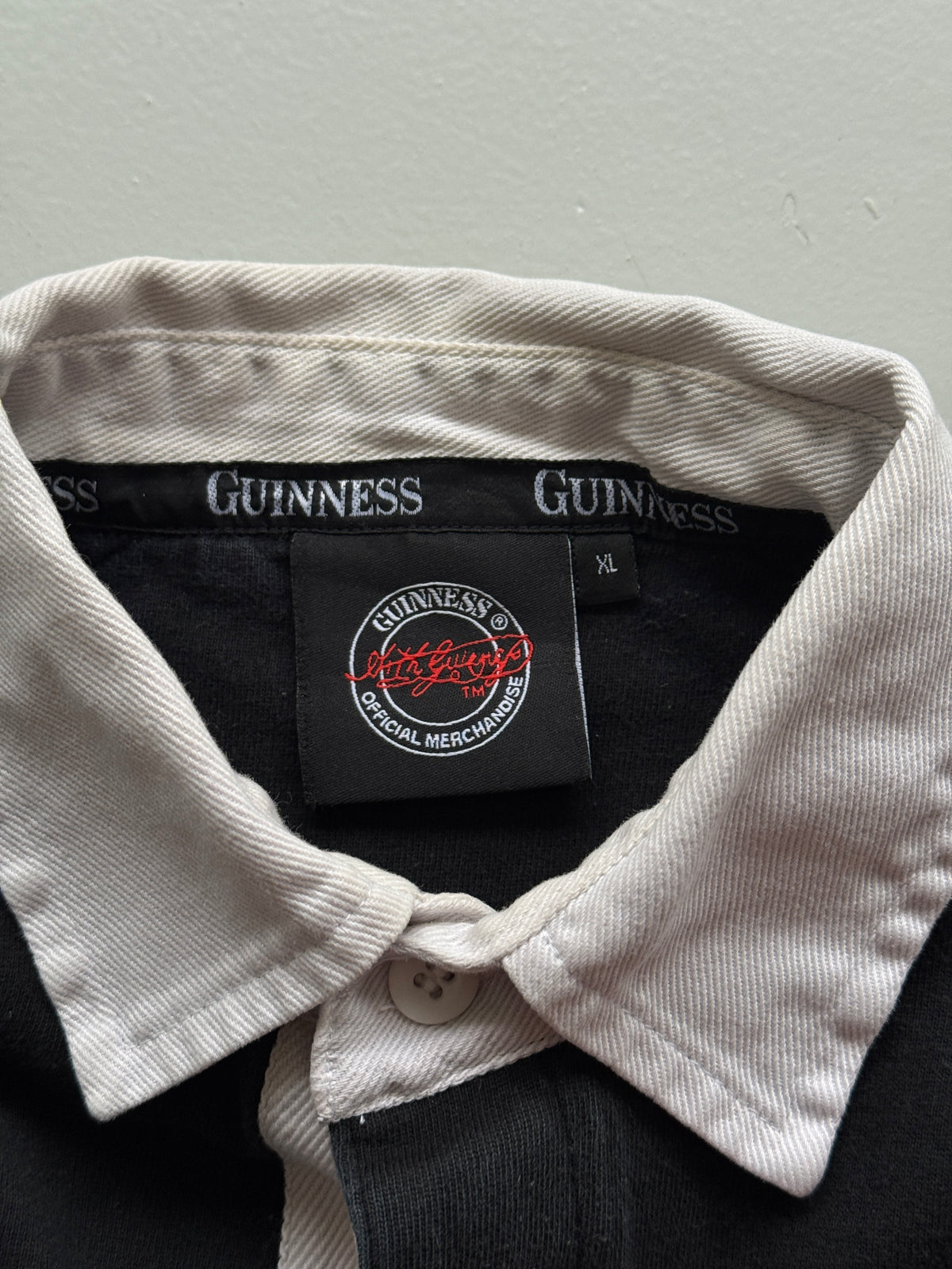 Guinness Draught Vintage Long Sleeve Rugby Polo - Large