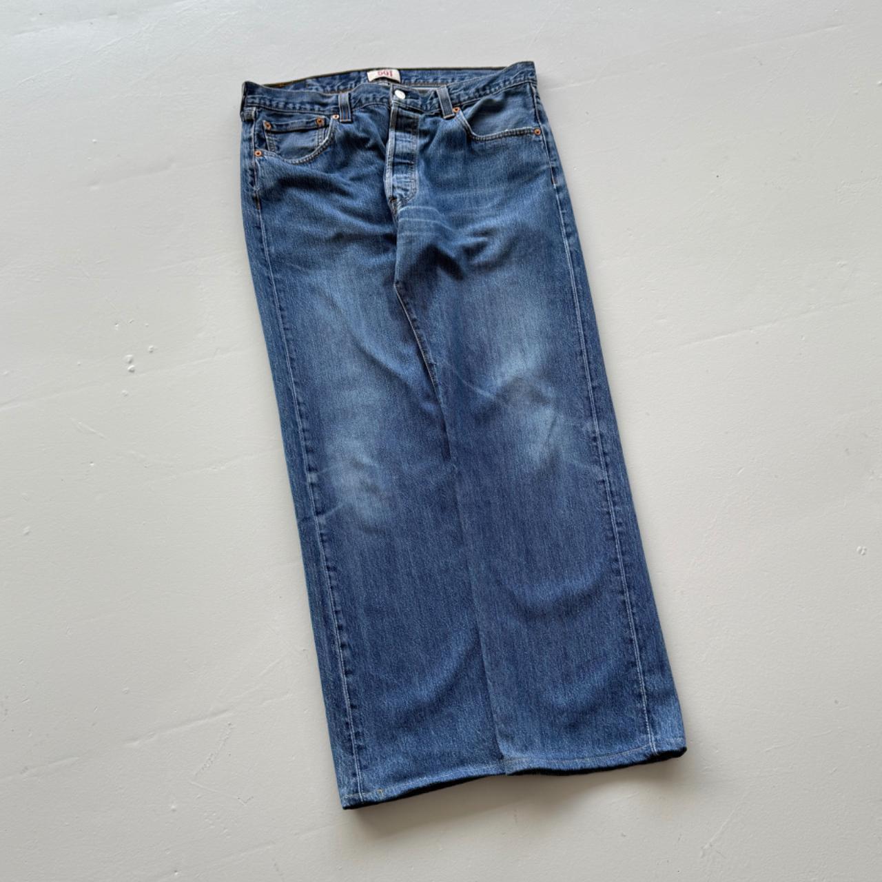 Blue Levi's 501 Denim 00's Vintage Jeans - 34” x 31”