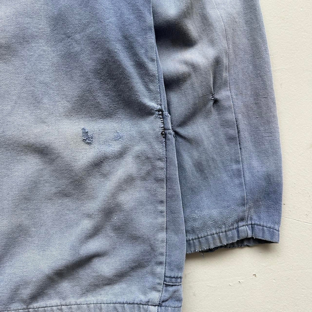 Faded Blue French Workwear 80’s Vintage Chore Jacket CH007 - 2XL