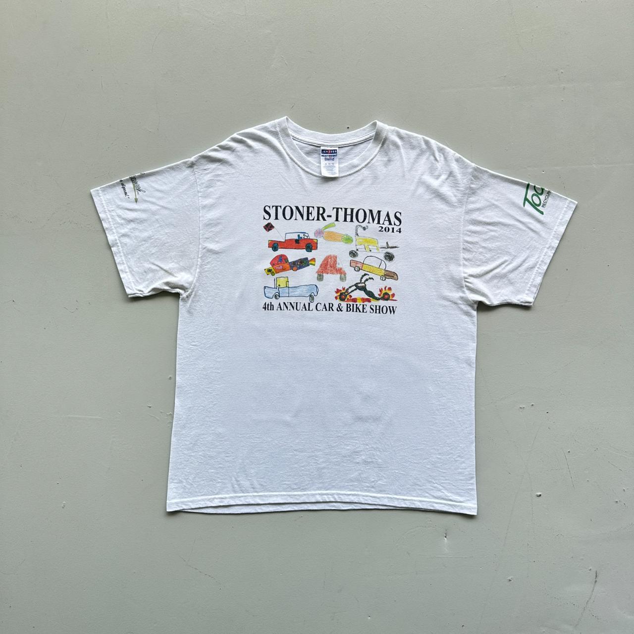 White Stoner Thomas Kids Drawing Vintage 90's T-shirt - XL
