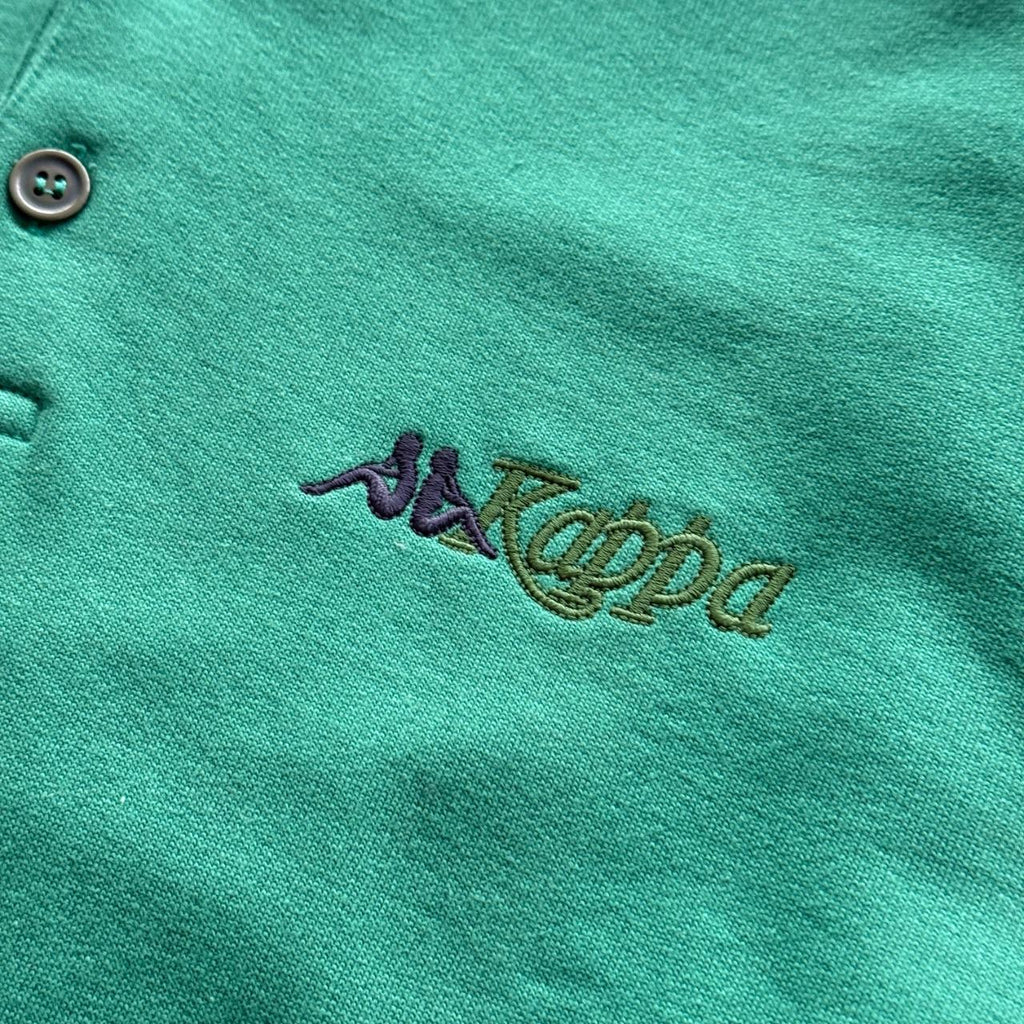 Green Kappa 90's Deadstock Polo Sweatshirt - XL
