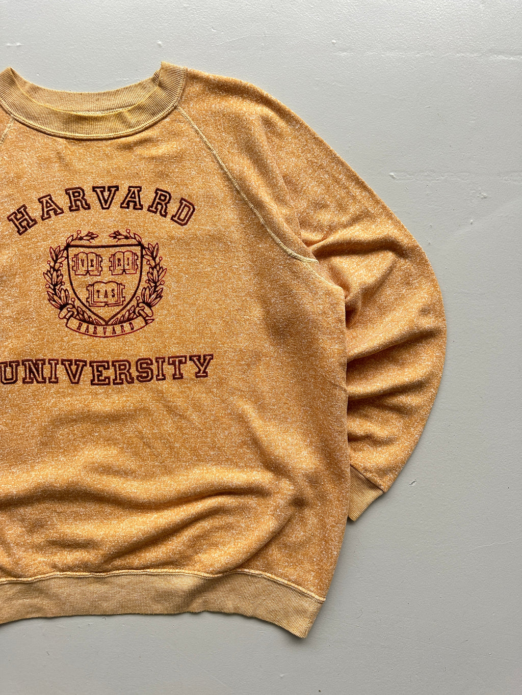 Golden Yellow Harvard University 60's/70's Vintage Sweatshirt - Medium