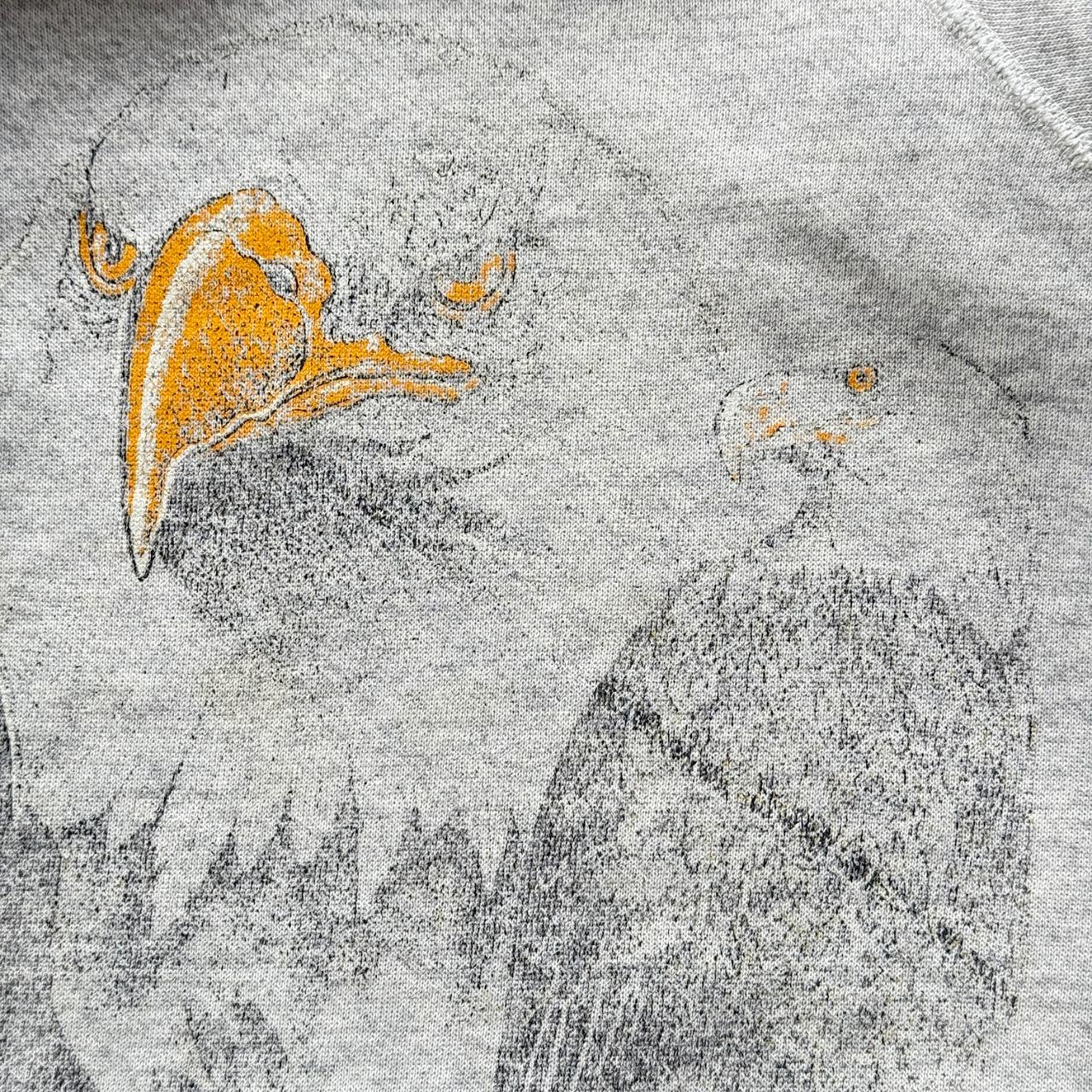 Grey Bald Eagle 90’s Vintage Primerica Graphic Sweatshirt - XL
